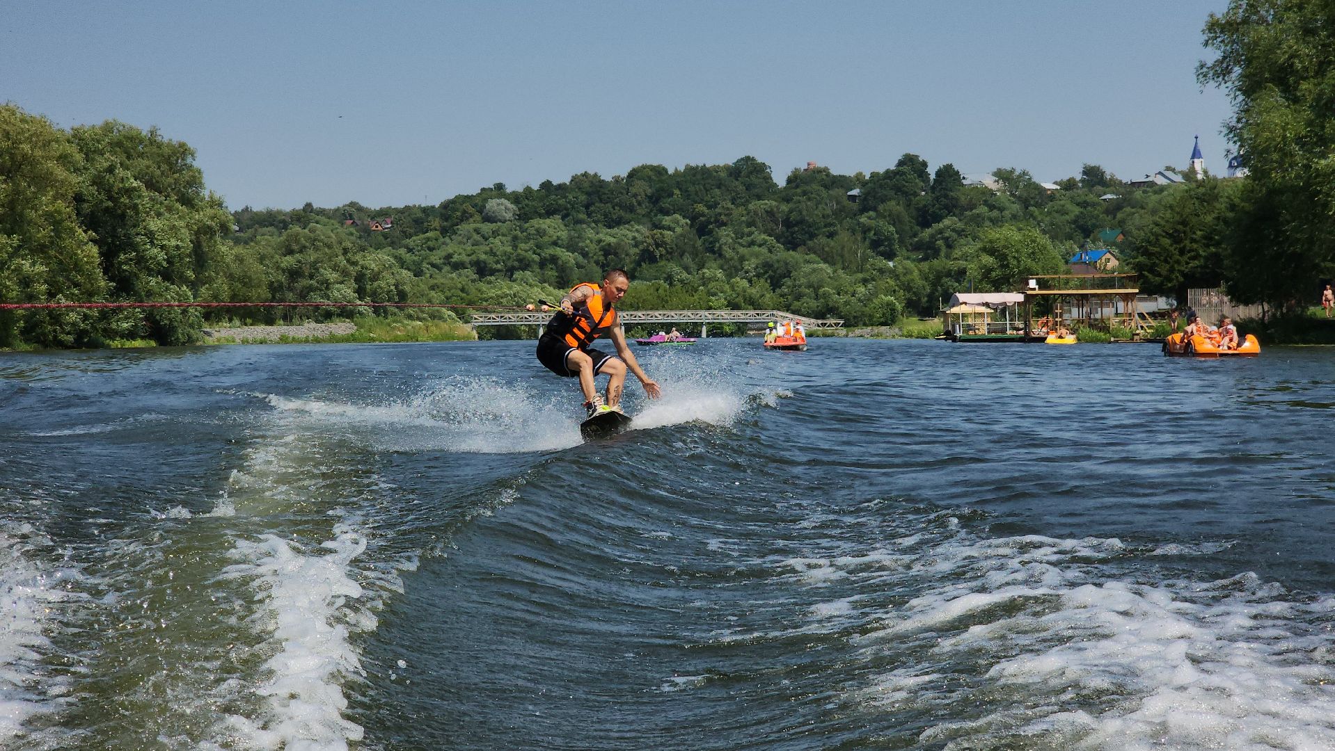 Зарайск, Шашлыки на воде, Жара в Подмосковье, Речка, купальный сезон,