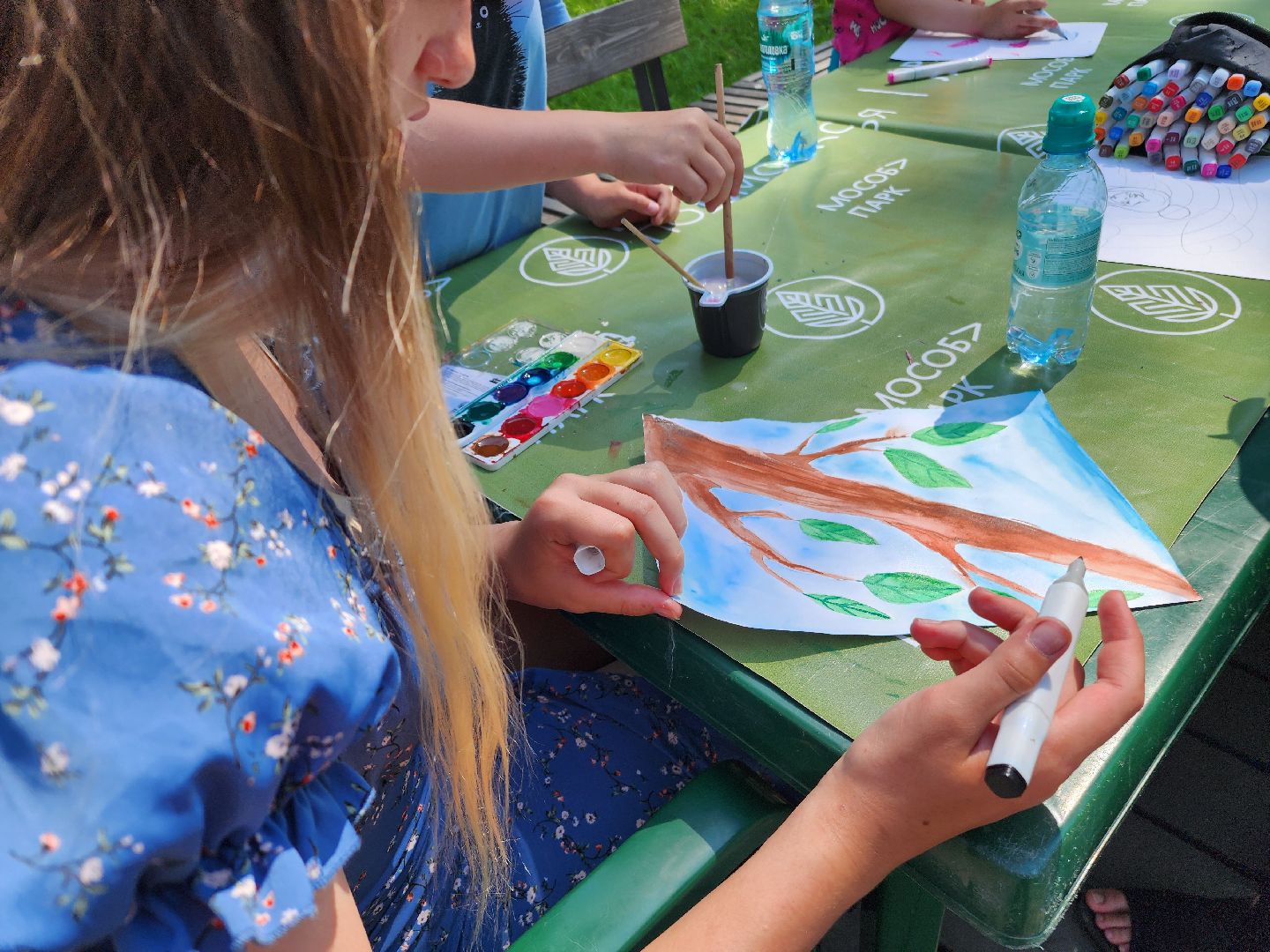 фрязино, летний детский лагерь, день семьи любви и верности, мастер-класс для детей, рисунки детей,