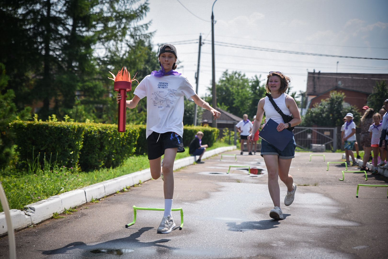 бронницы, летний лагерь в бронницах , спортивные игры в лагере, дети ,