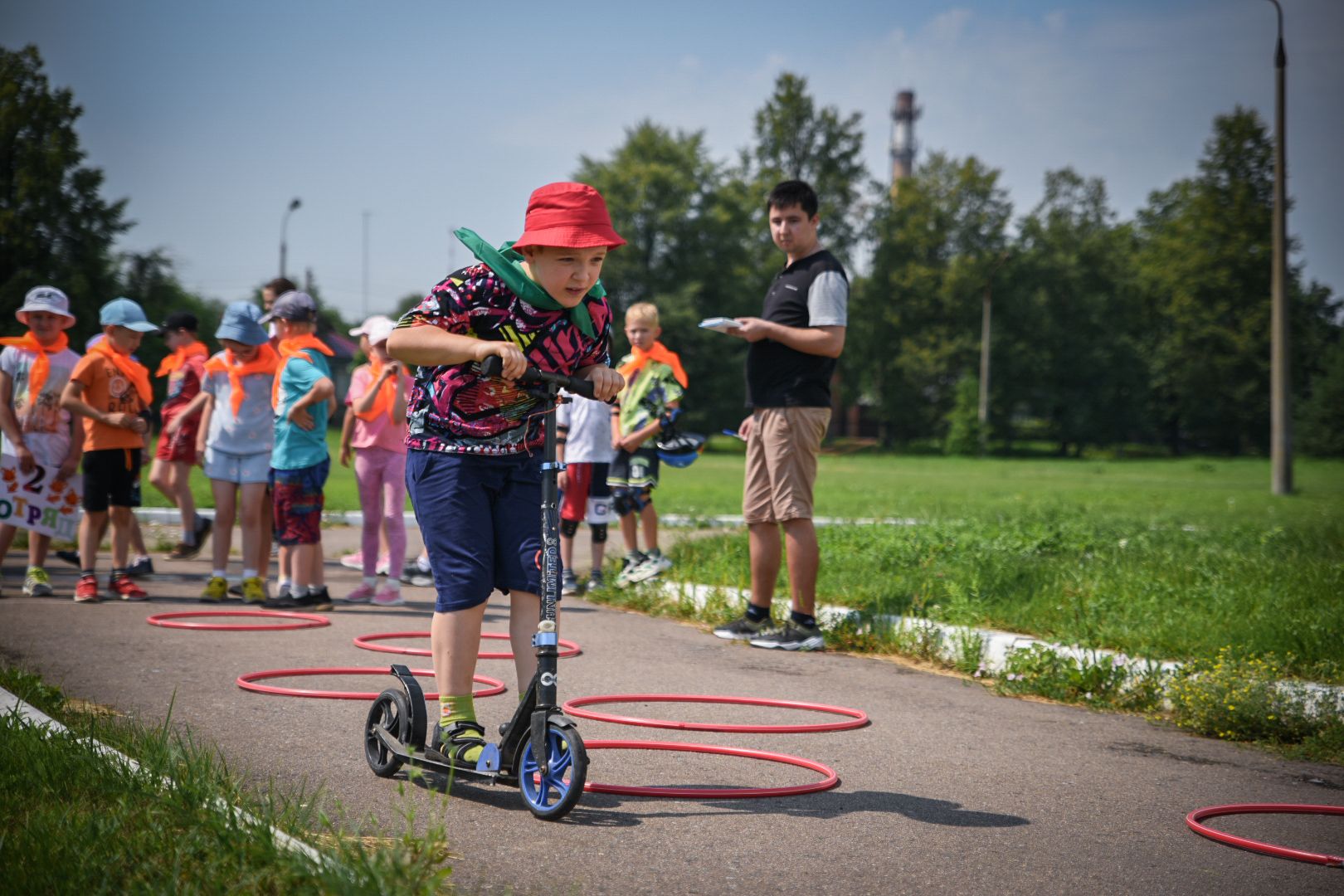 бронницы, летний лагерь в бронницах , спортивные игры в лагере, дети ,