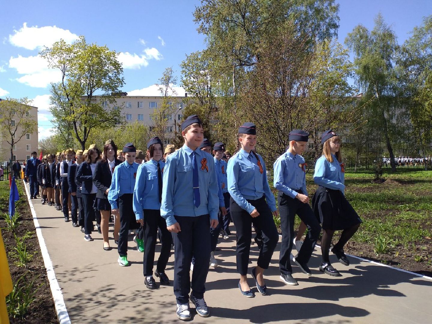 ученики, школа, праздник, День Победы, ветераны, Лосино-Петровский