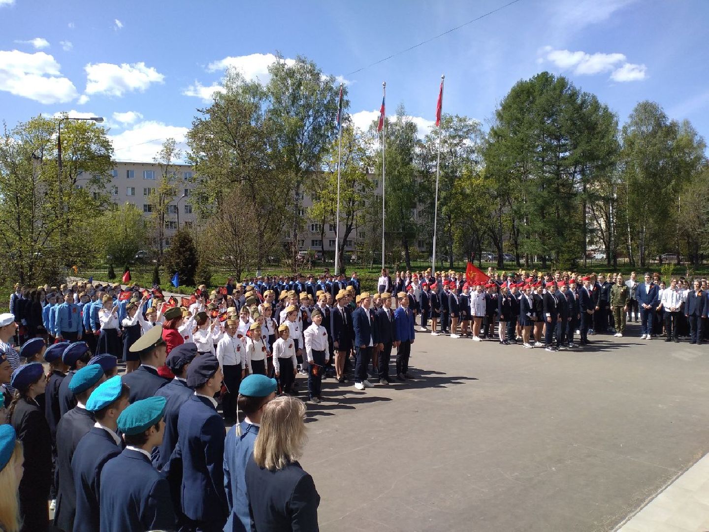ученики, школа, праздник, День Победы, ветераны, Лосино-Петровский
