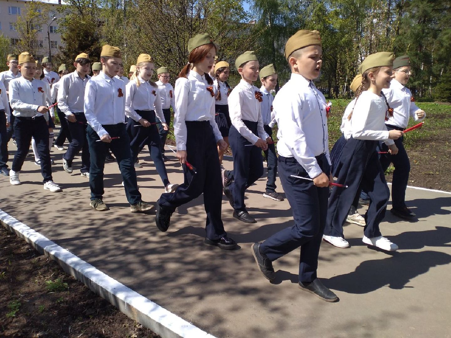 ученики, школа, праздник, День Победы, ветераны, Лосино-Петровский