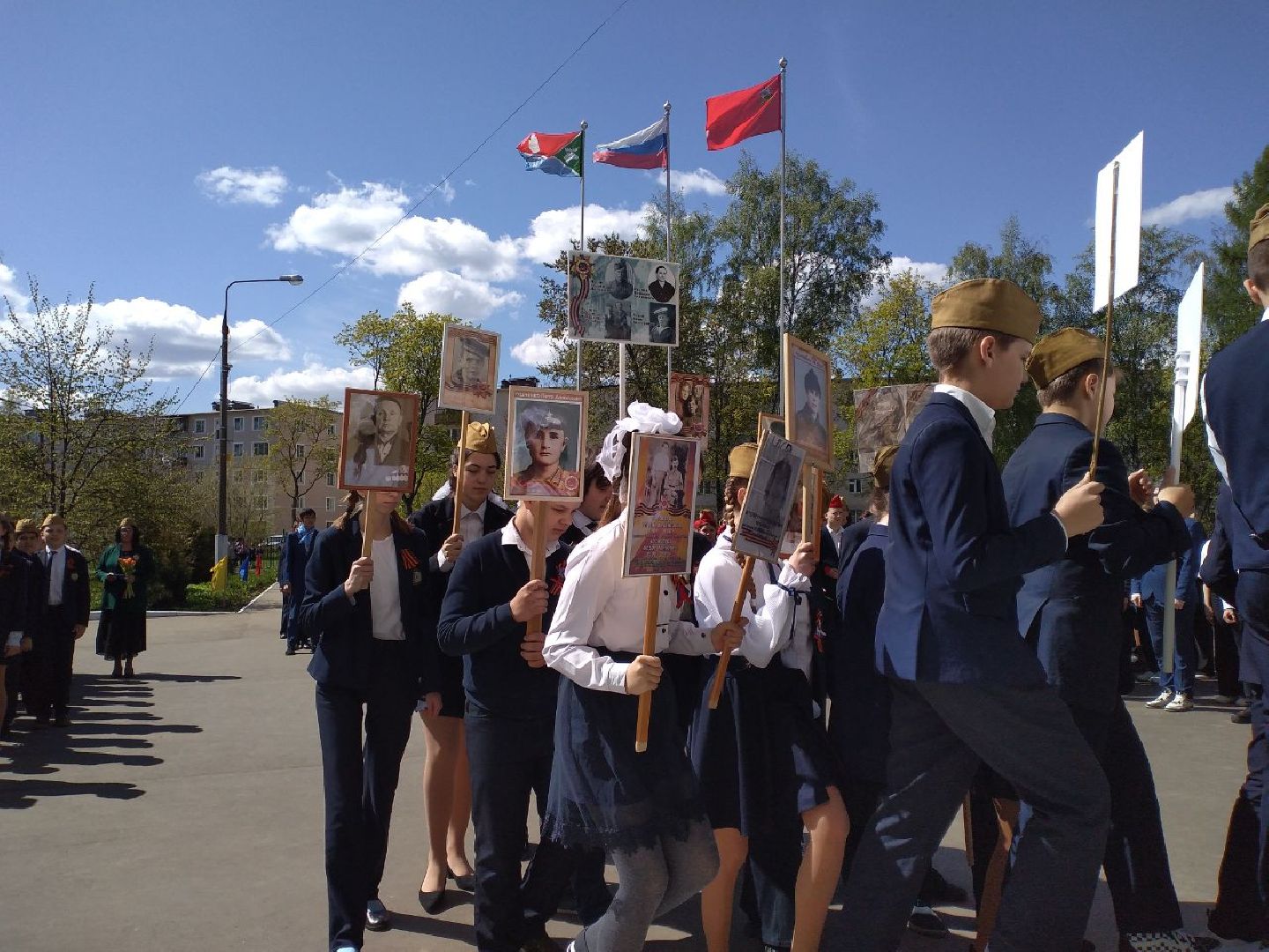 ученики, школа, праздник, День Победы, ветераны, Лосино-Петровский