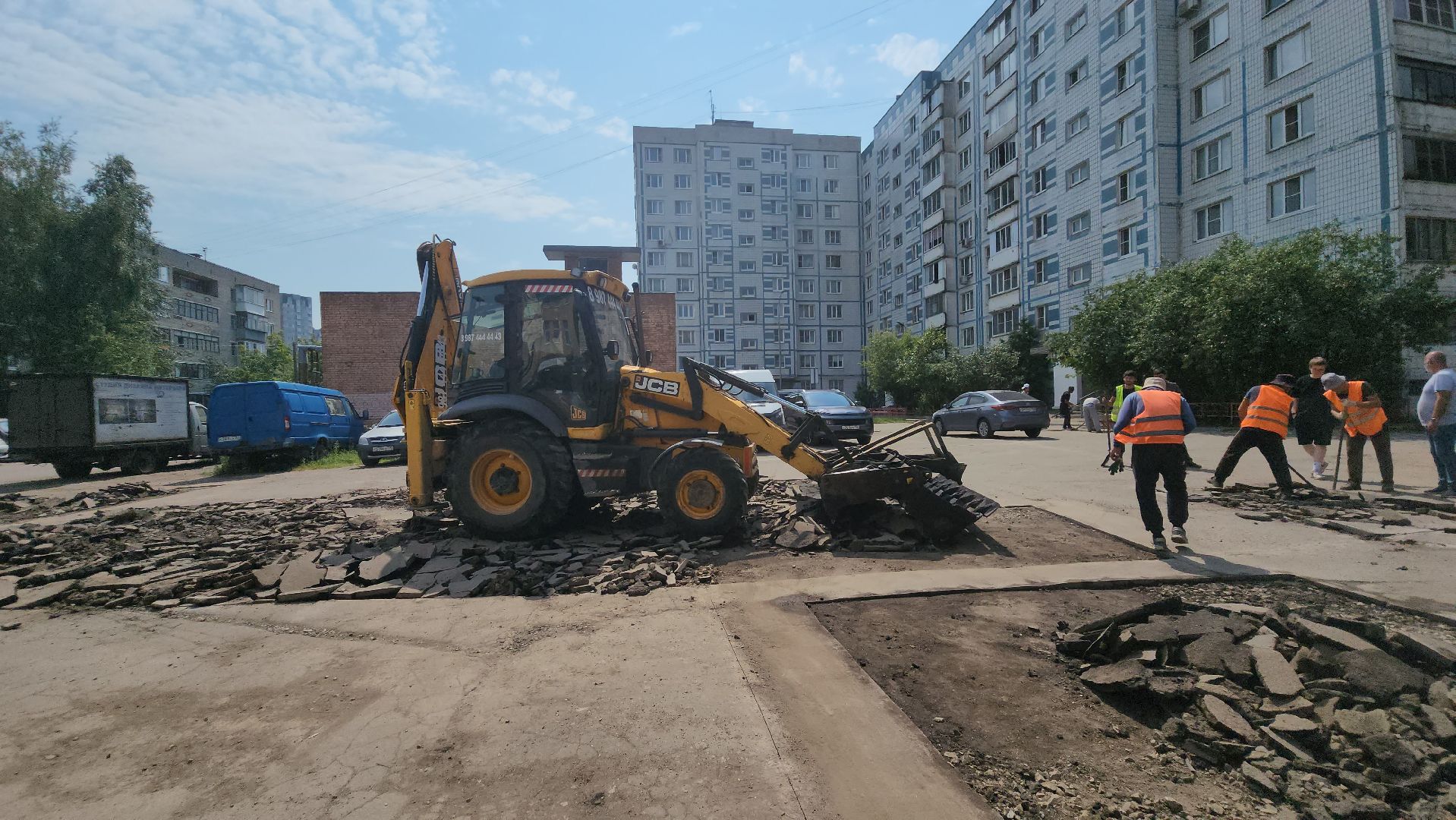 подготовительные работы, подготовка к асфальтированию, асфальт , Лобня ,