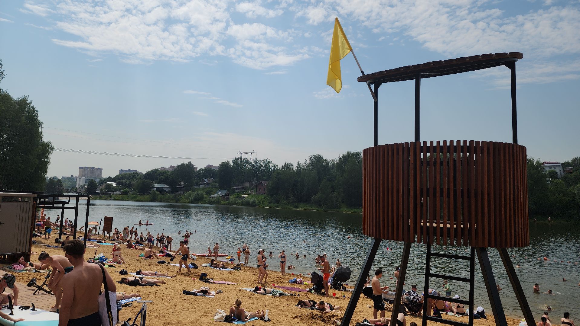 пляж, лето в подмосковье, спасатель,красногорск,