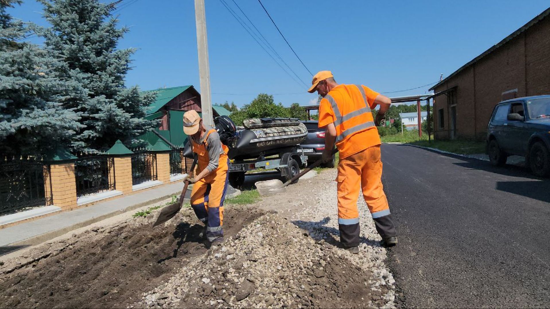 луховицы, белоомут, строительство дороги, благоустройство,