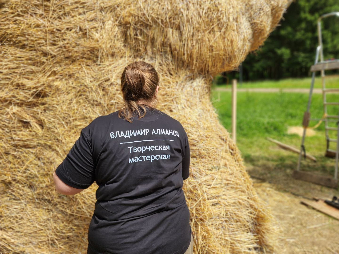 сергиев посад, сергиево-посадский городской округ, владимир алманов, скульптуры из сена, парковые скульптуры, улитки из сена,