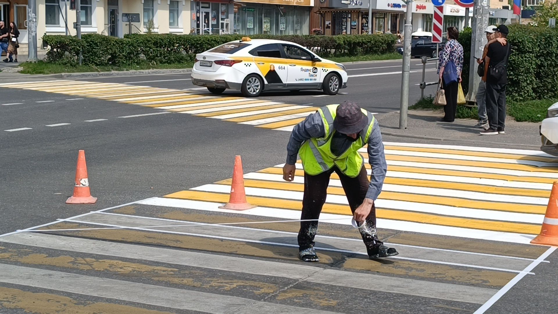 разметка дороги, лобня, дорога,