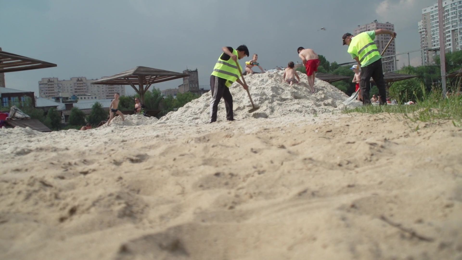 реутов, камазы, песок, пляж,