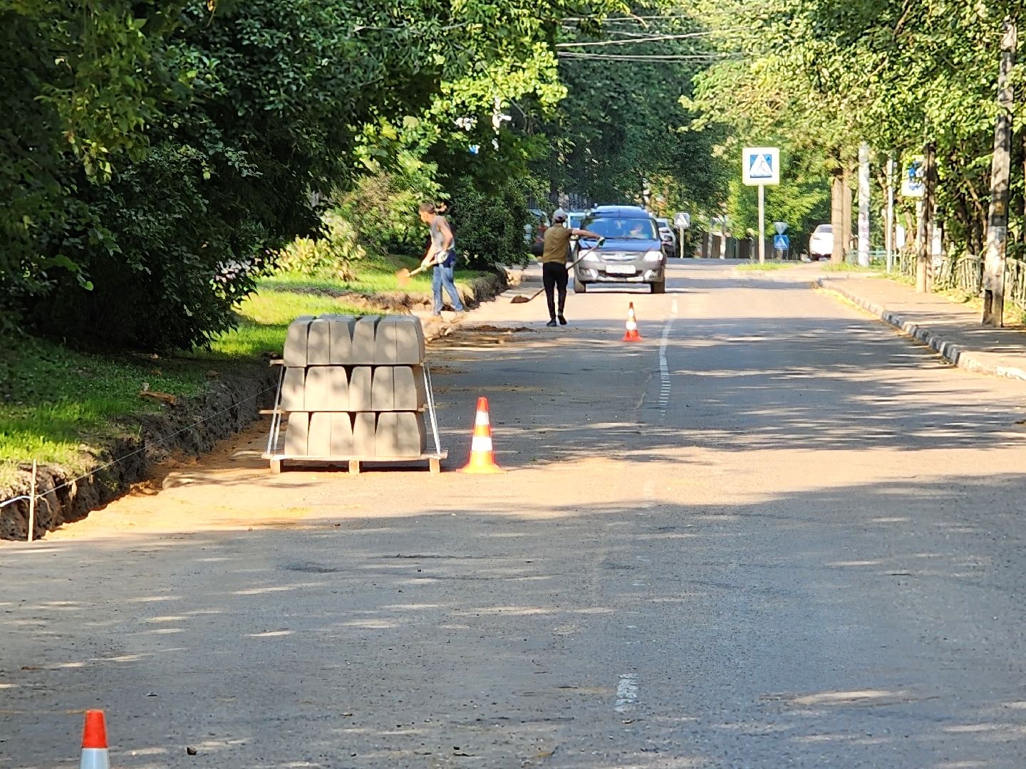 чехов, улица ильича, дорожный ремонт, капремонт дороги, установка бордюров, замена дорожного покрытия, госпрограмма московской области, развитие дорожного комплекса, план ремонта на 2025 год,