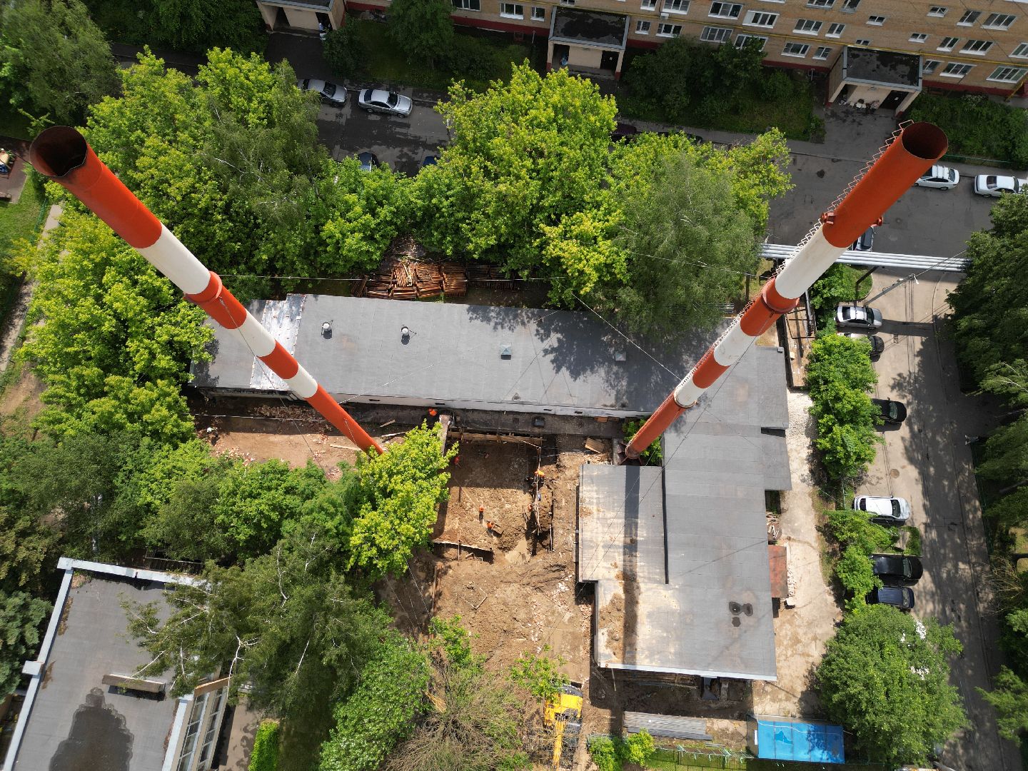 видео, видео с коптера, котельная на заводской, ремонт котельной в долгопрудном,