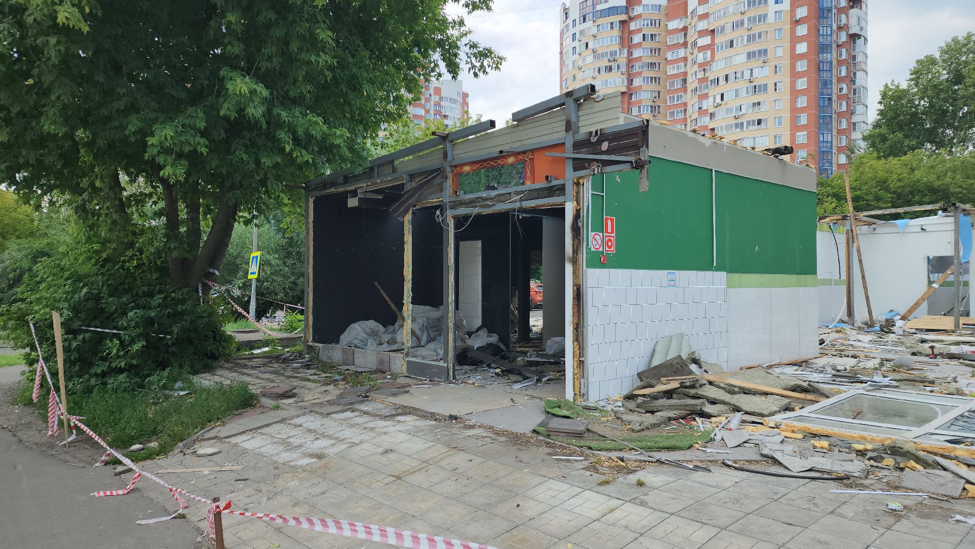 вертикалки, пушкино, снос, павильон, демонтажные работы,демонтаж торгового павильона,