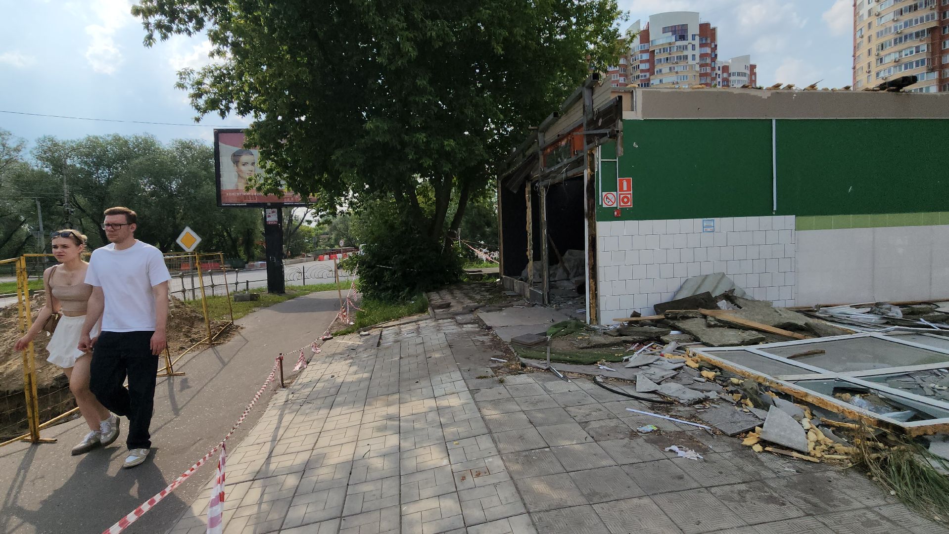 вертикалки, пушкино, снос, павильон, демонтажные работы,демонтаж торгового павильона,