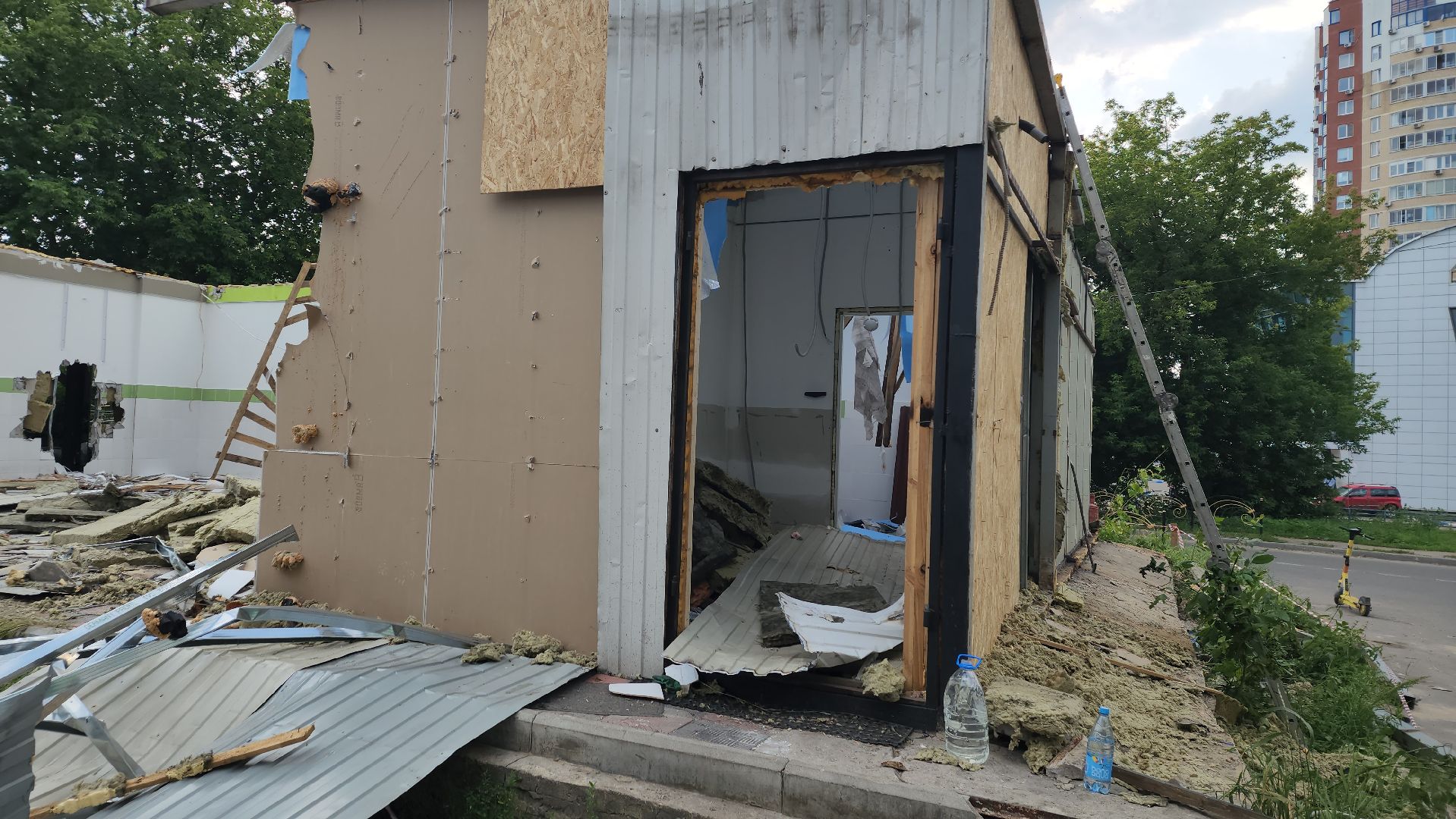 вертикалки, пушкино, снос, павильон, демонтажные работы,демонтаж торгового павильона,