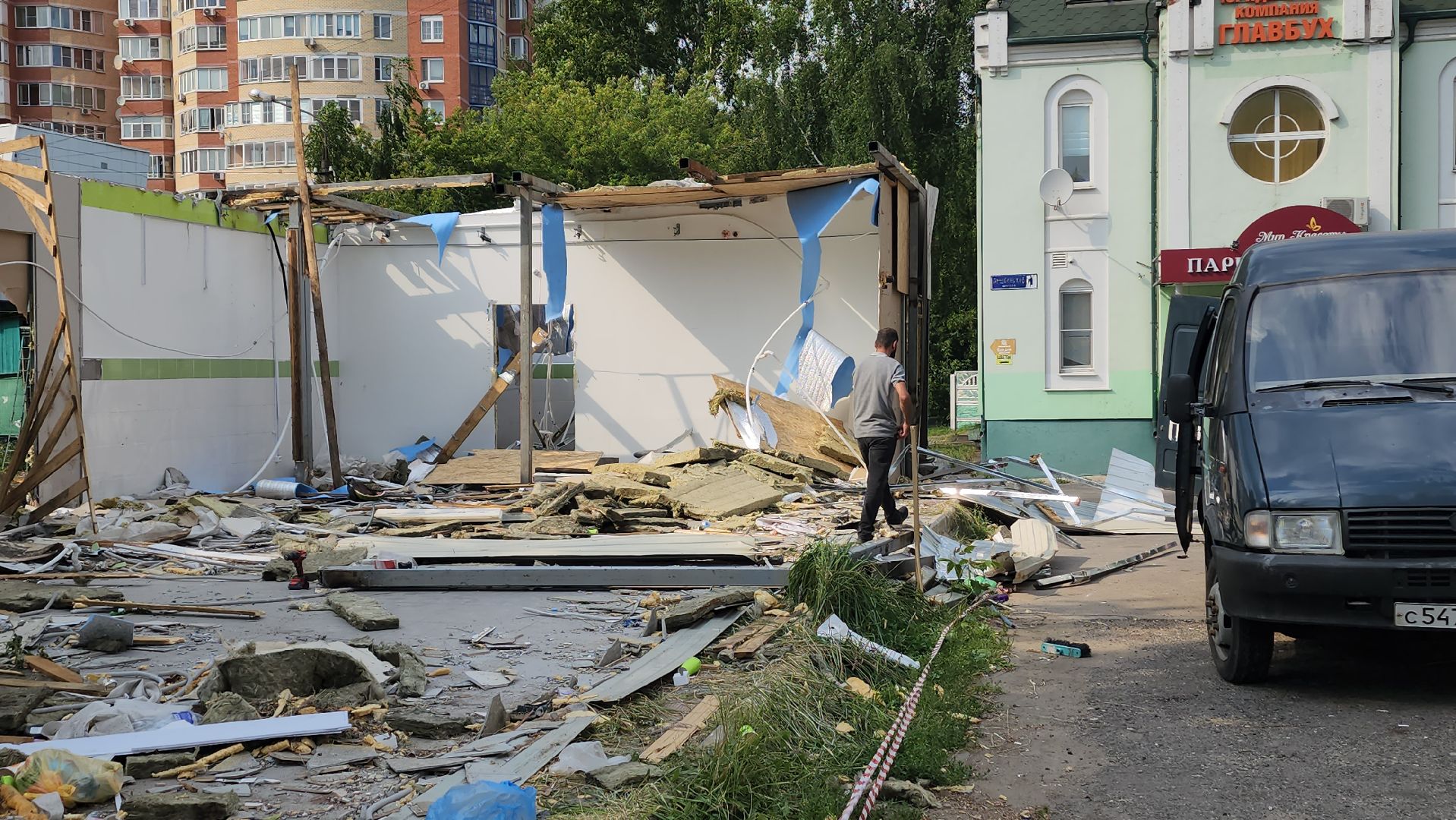 вертикалки, пушкино, снос, павильон, демонтажные работы,демонтаж торгового павильона,