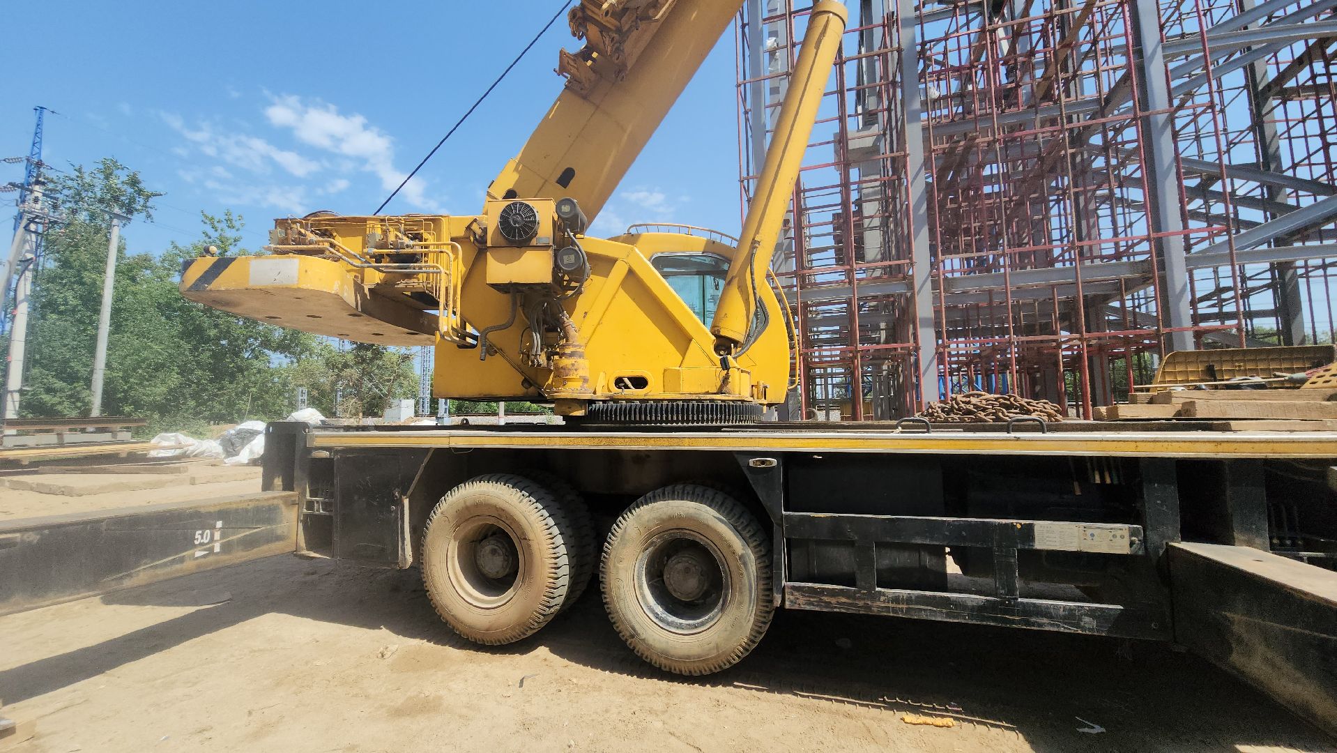 Крановщик, подъемный кран, Лобня , надземный переход,