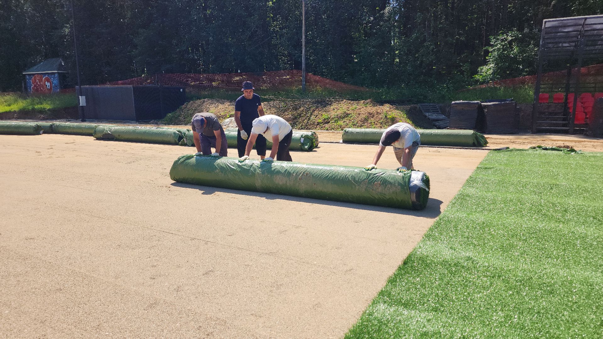волоколамск, ремонт стадиона, искусственная трава,