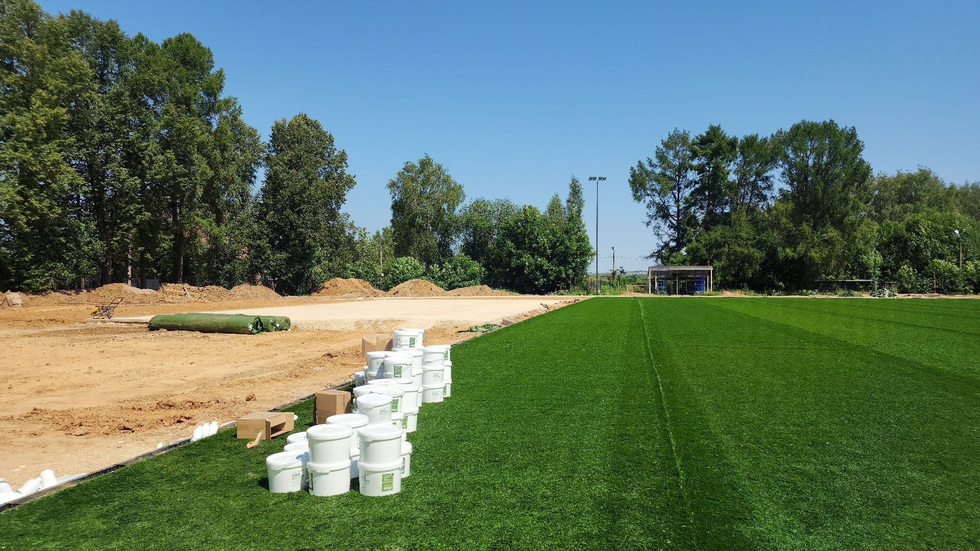 волоколамск, ремонт стадиона, искусственная трава,