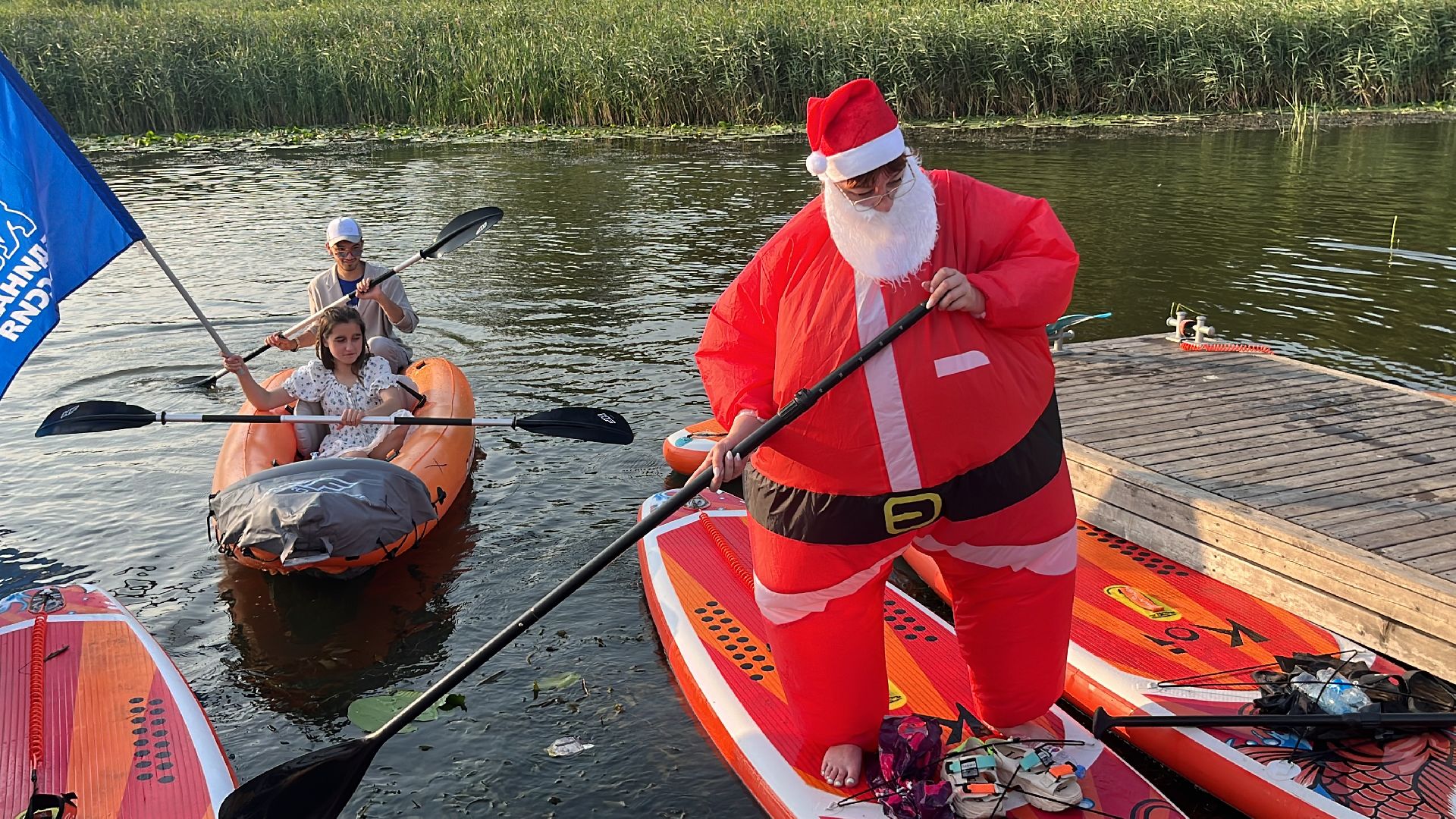 наро-фоминск, наро-фоминский городской округ, река нара, сапборд, костюмированный заплыв, дед мороз,
