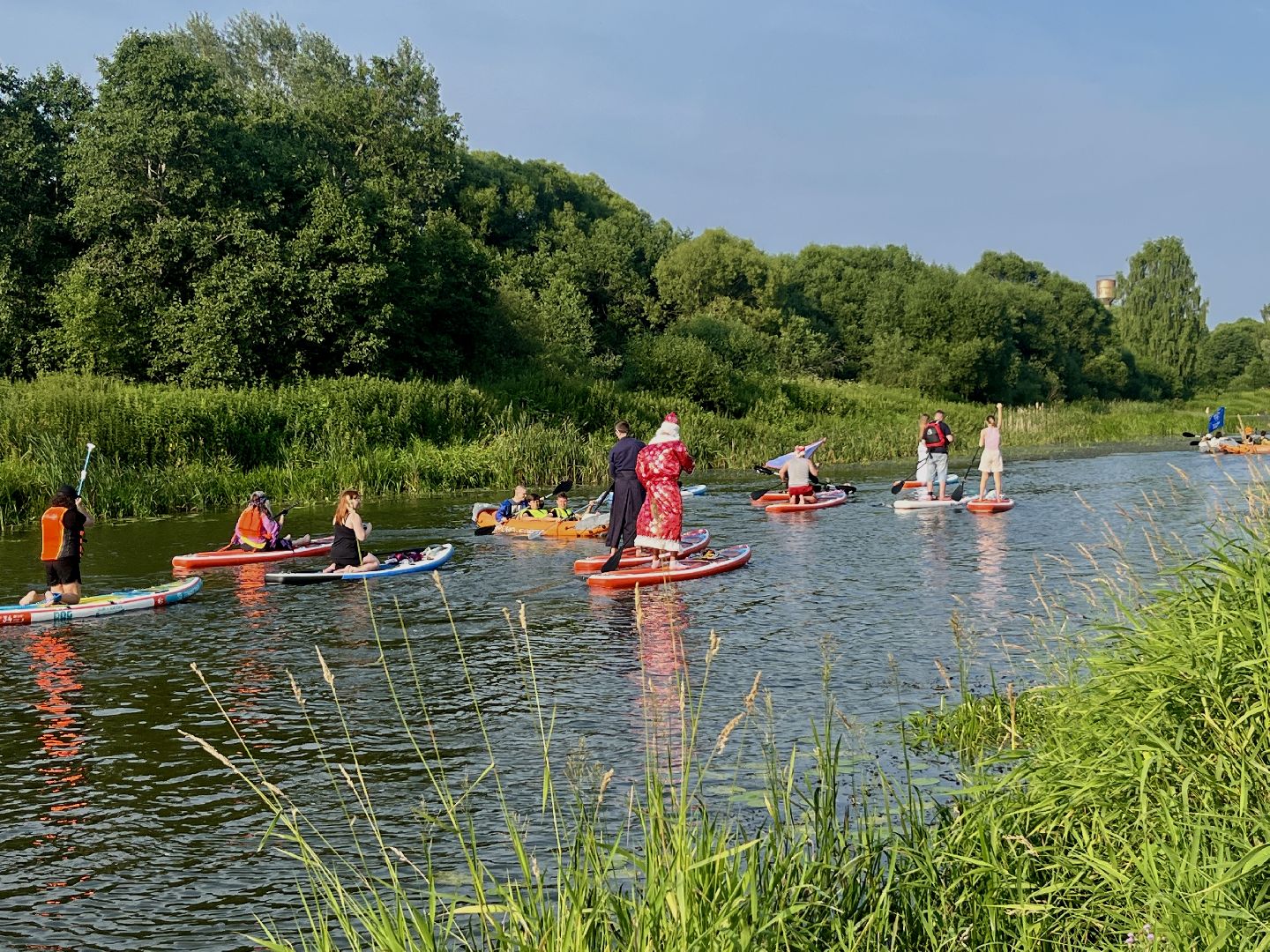 наро-фоминск, наро-фоминский городской округ, река нара, сапборд, костюмированный заплыв, дед мороз,