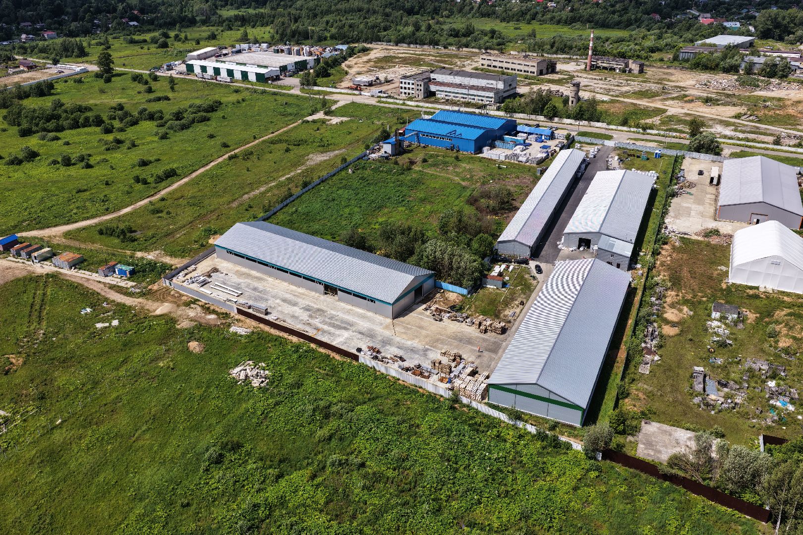 видео с коптера, завод по переработке пластика, завод в рузе,