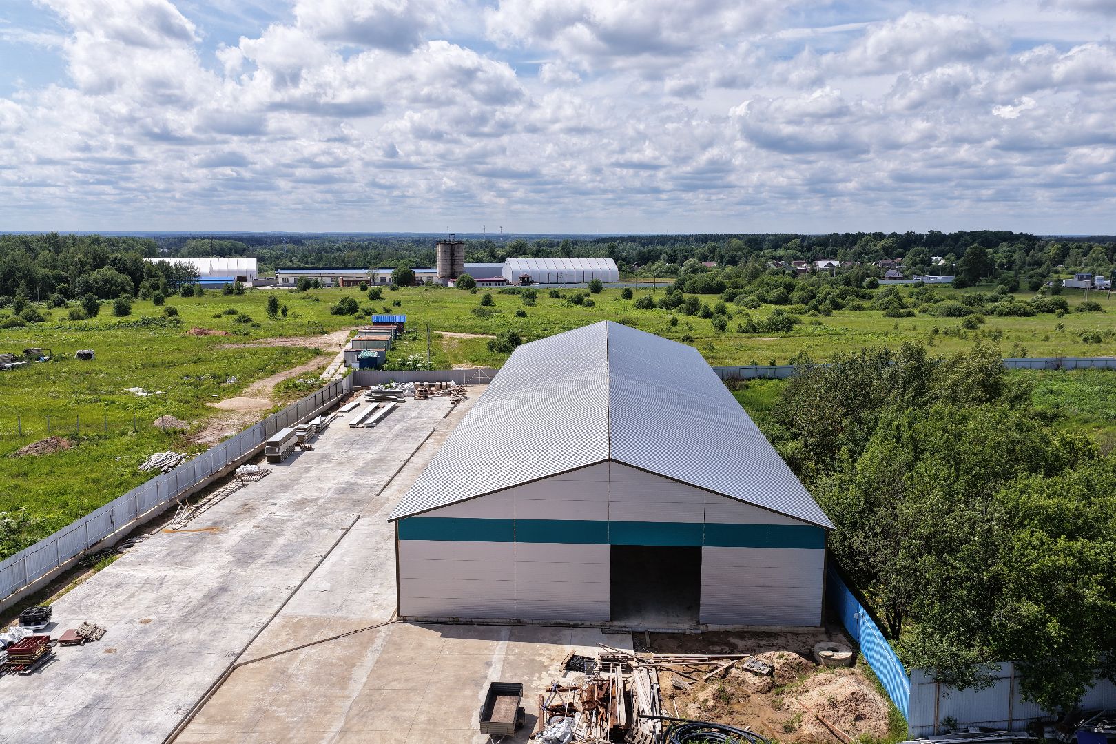 видео с коптера, завод по переработке пластика, завод в рузе,