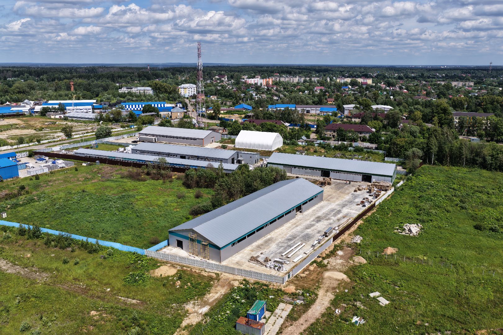 видео с коптера, завод по переработке пластика, завод в рузе,