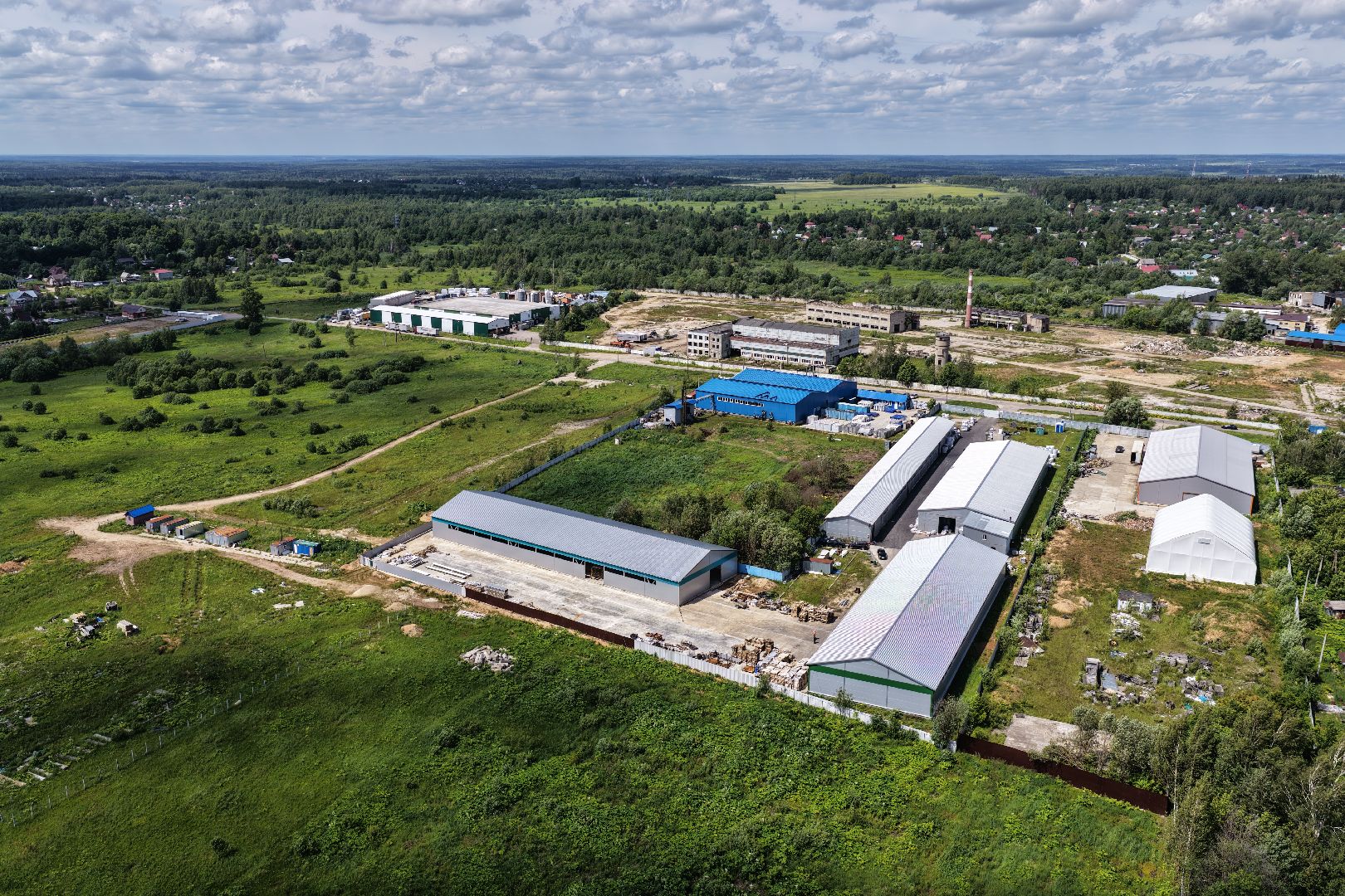 видео с коптера, завод по переработке пластика, завод в рузе,