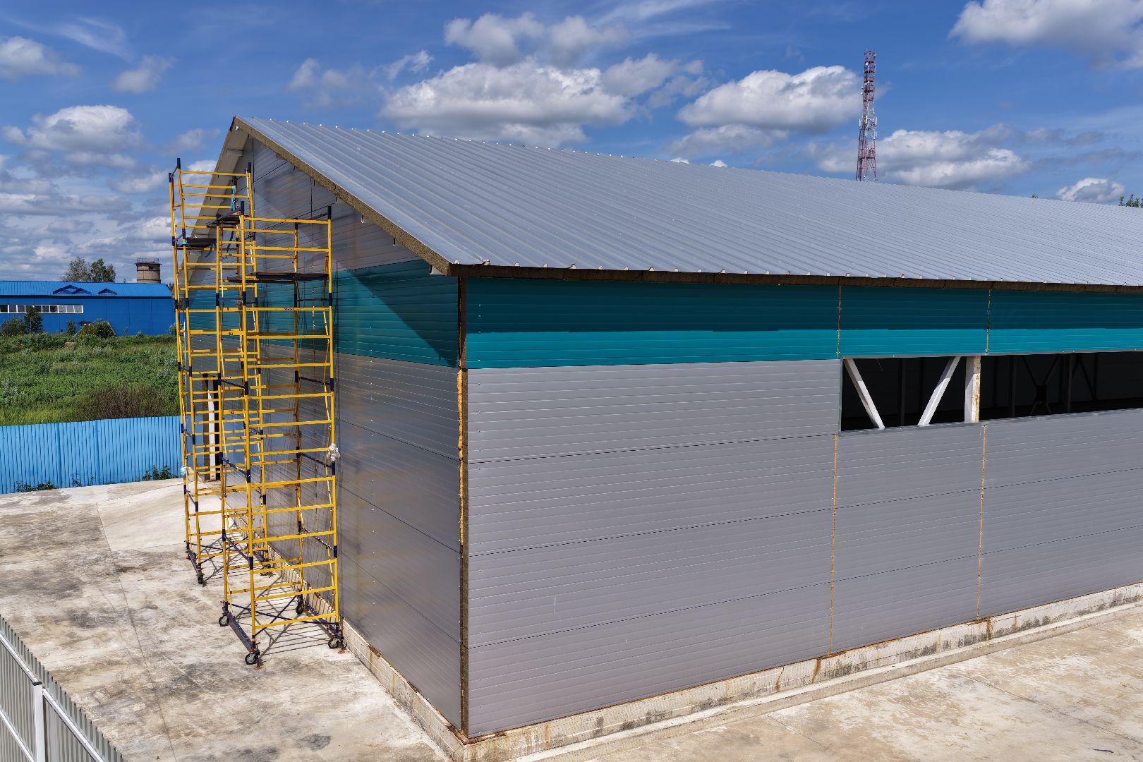 видео с коптера, завод по переработке пластика, завод в рузе,