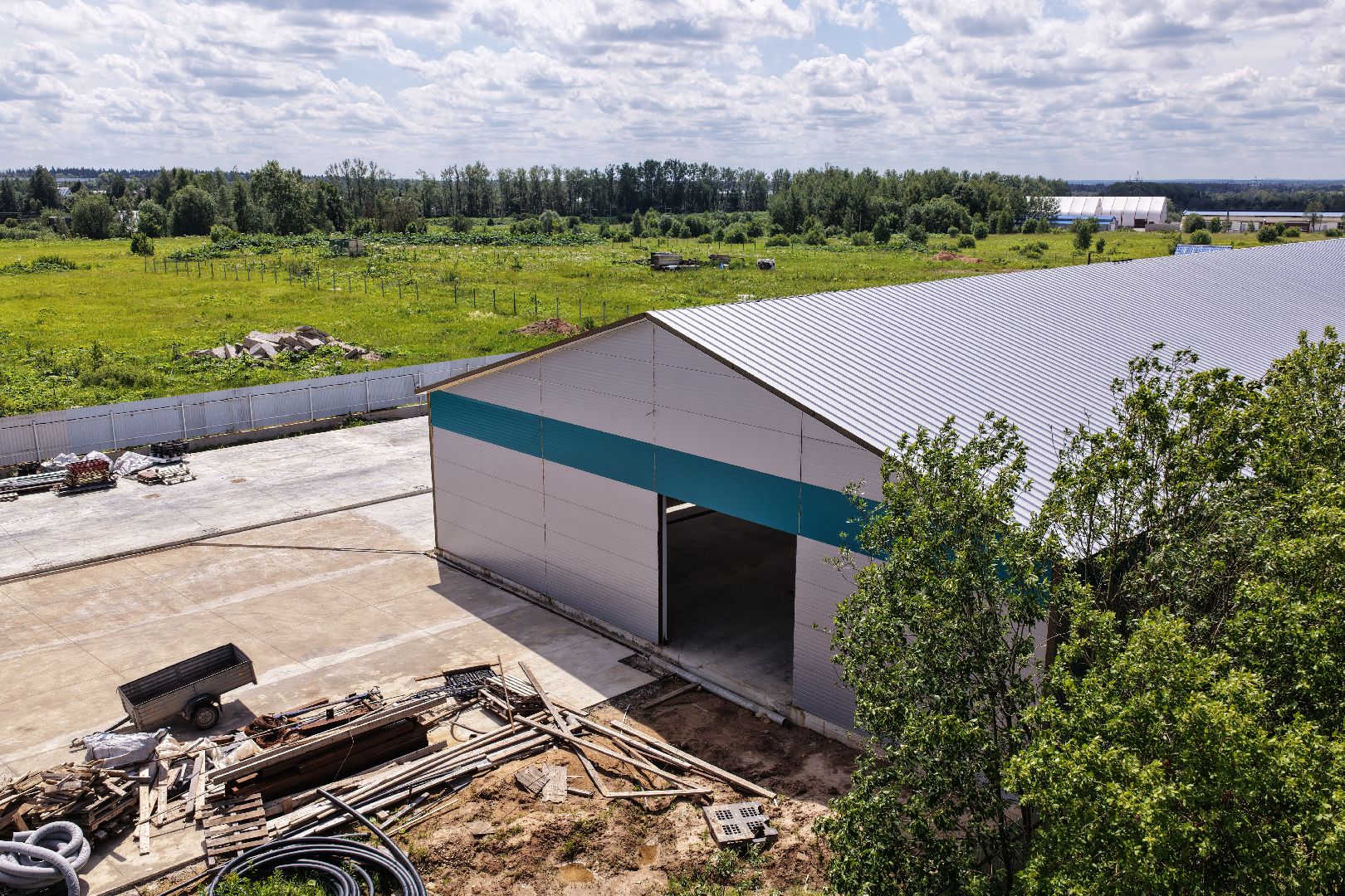 видео с коптера, завод по переработке пластика, завод в рузе,