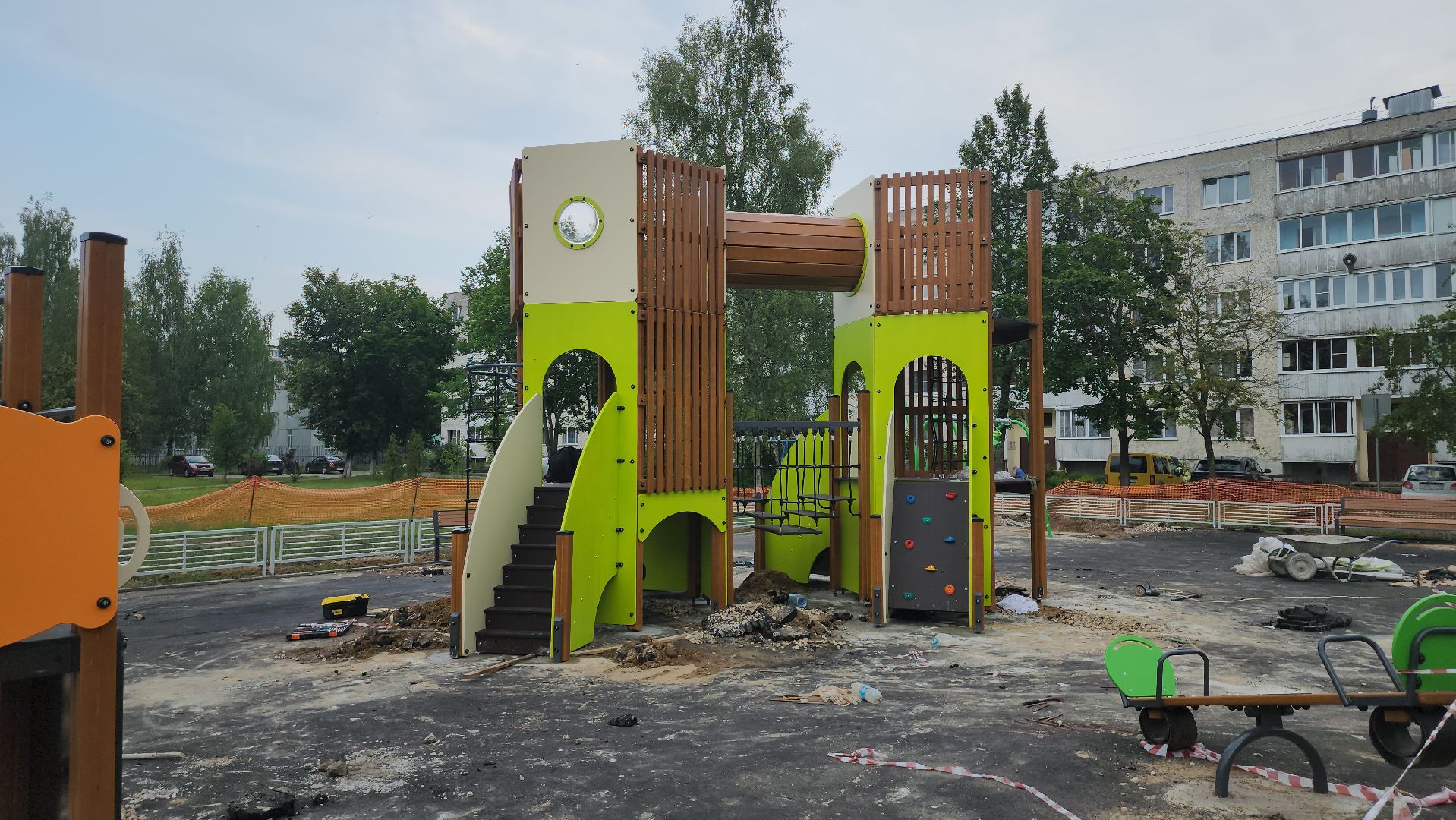 новая детская площадка, щёлково, фряново, детская  площадка,