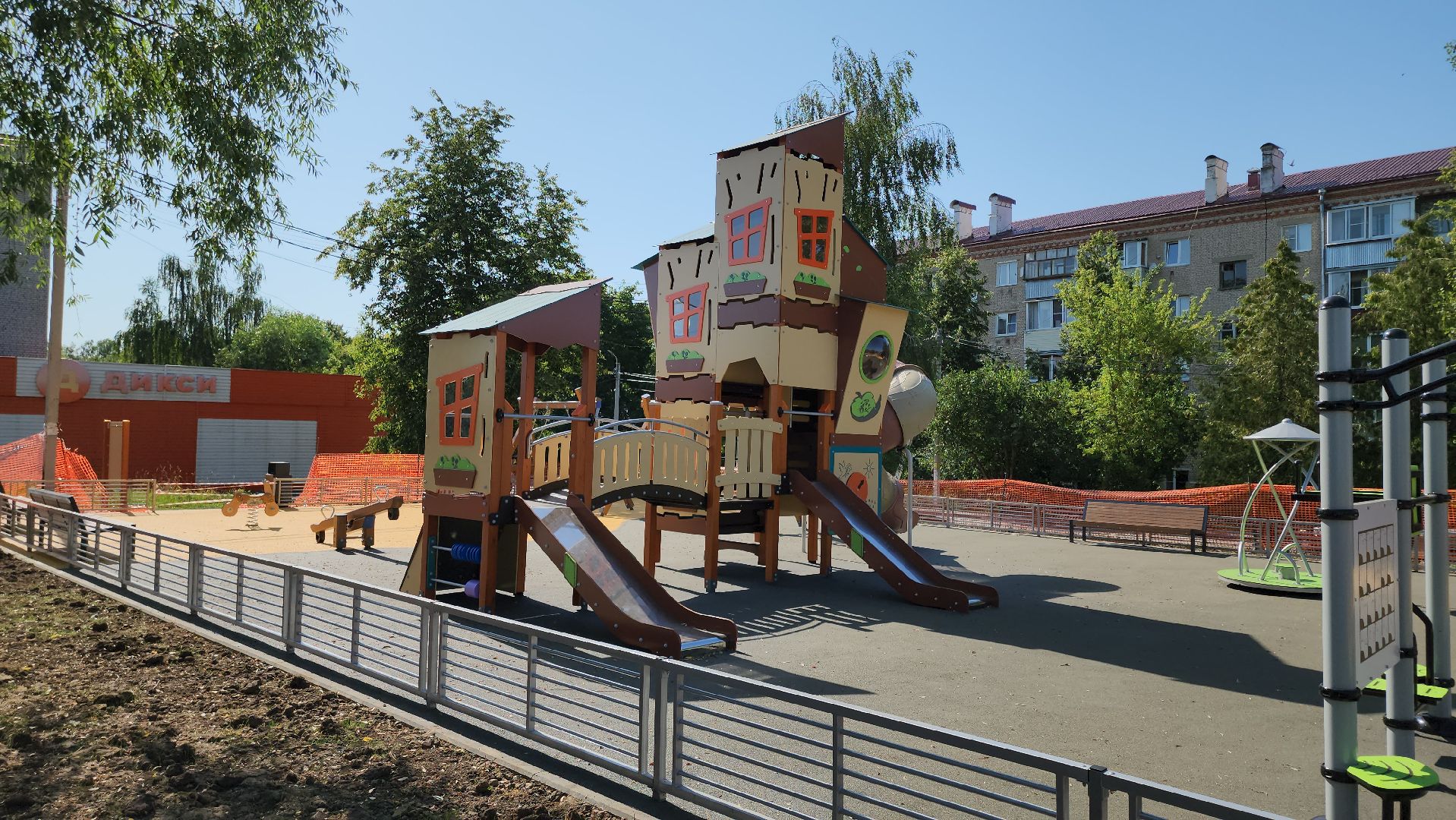 кашира, благоустройство, детская игровая площадка, модернизация, обновление детских площадок, безопасное покрытие, дети, отдых,