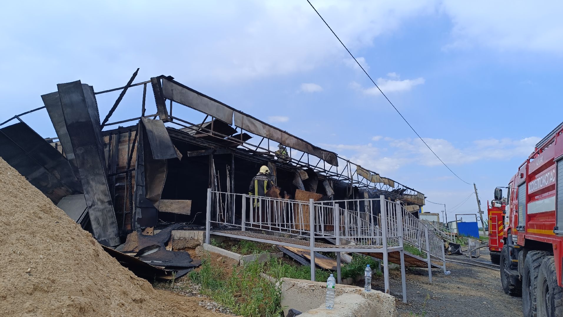 пожар, чп, рынок, химки,