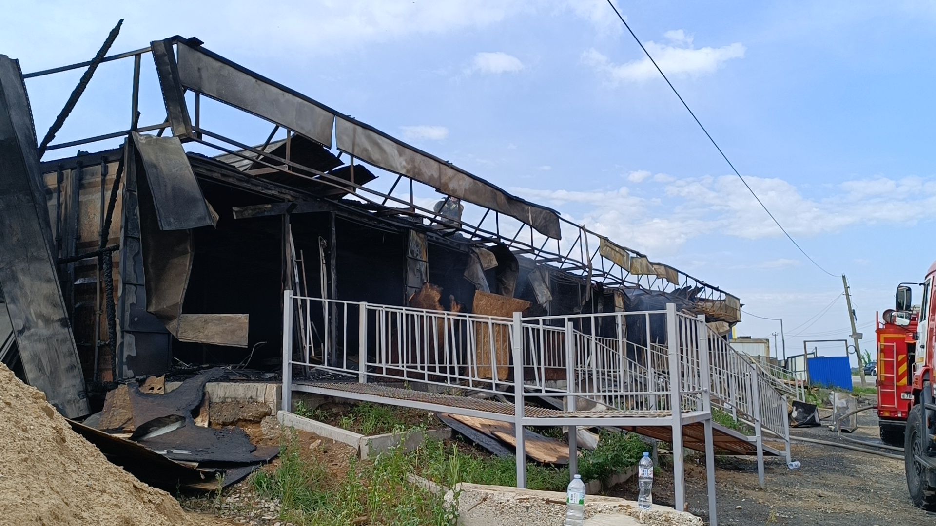 пожар, чп, рынок, химки,