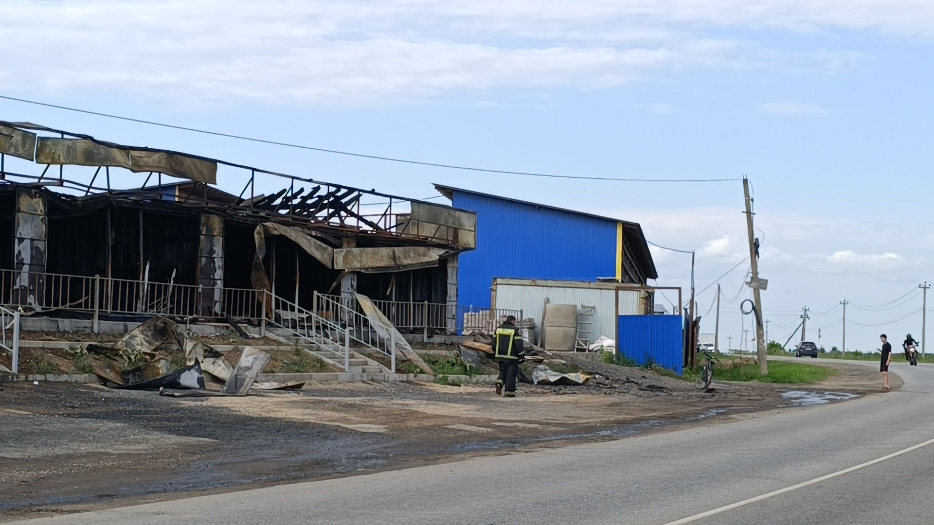 пожар, чп, рынок, химки,