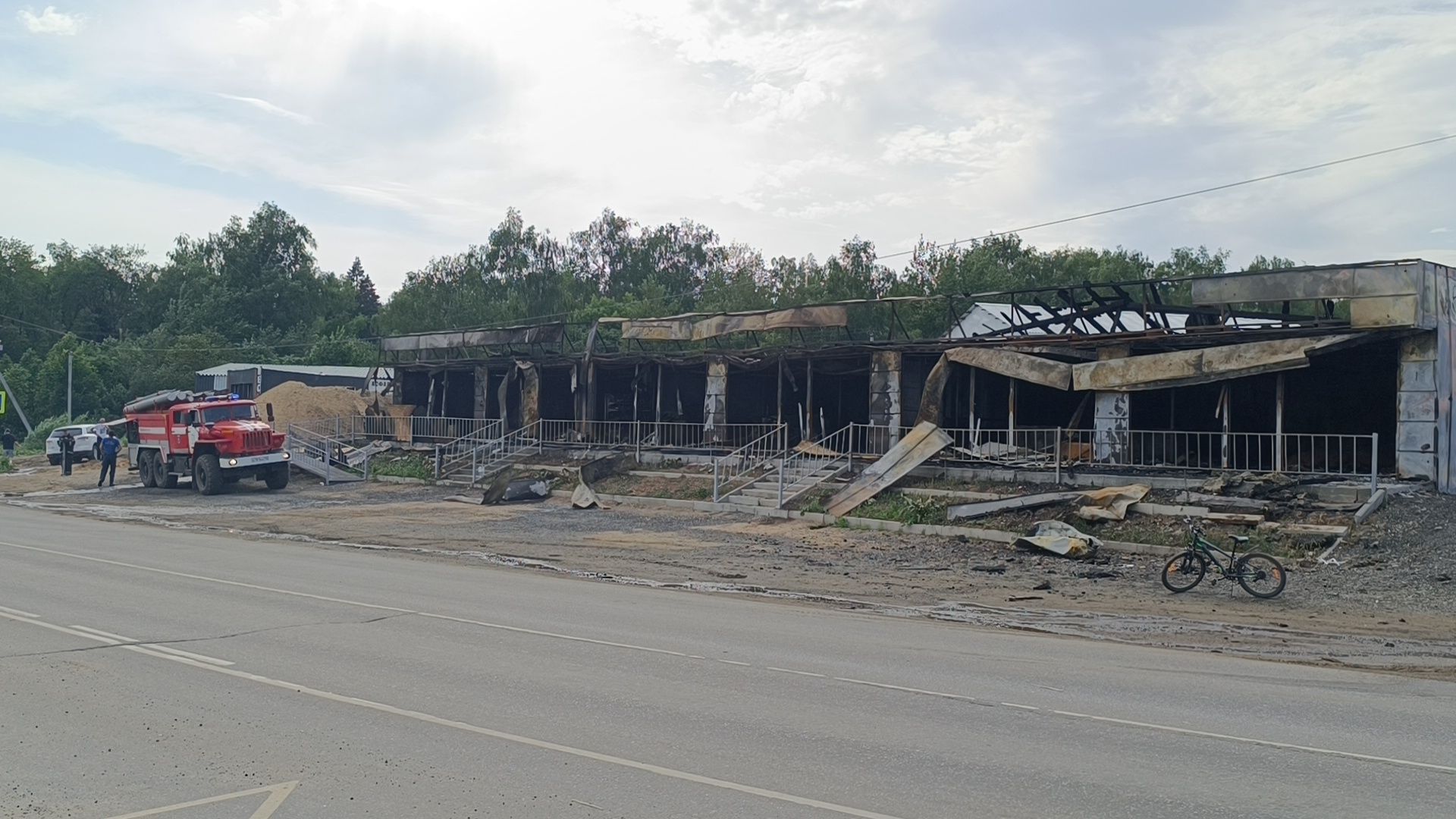 пожар, чп, рынок, химки,