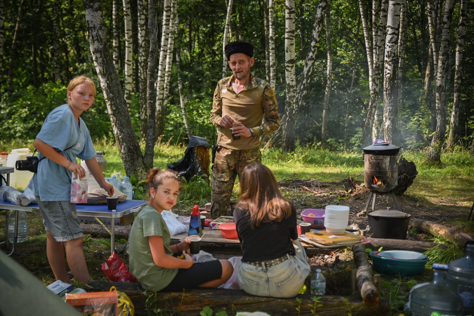 бронницы, бронницкая казачья молоджная сотня , полевой выход , патриотический клуб в бронницах, дети, курс молодого бойца ,
