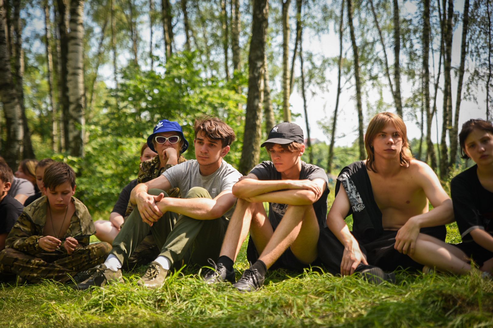 бронницы, бронницкая казачья молоджная сотня , полевой выход , патриотический клуб в бронницах, дети, курс молодого бойца ,