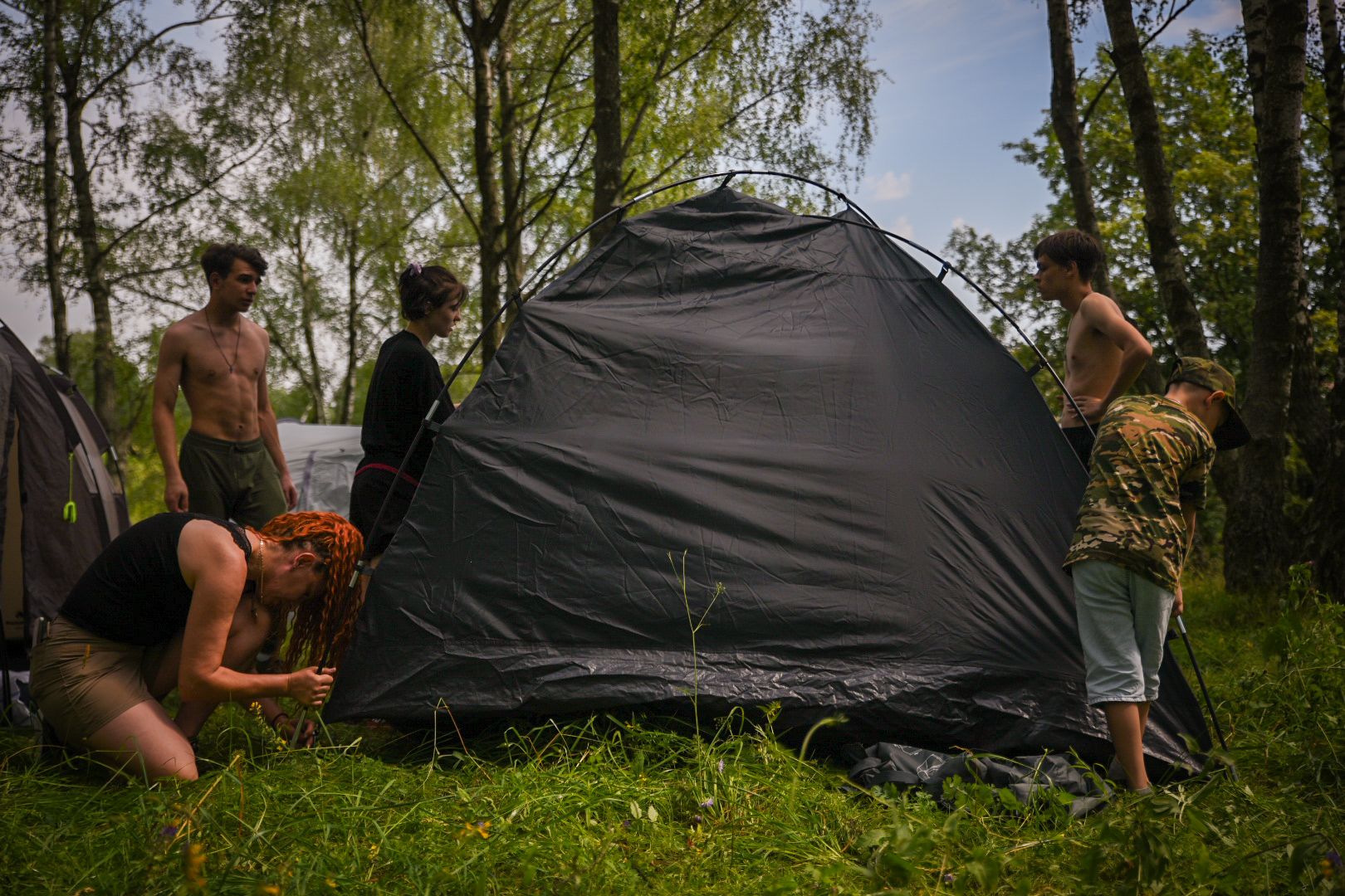 бронницы, бронницкая казачья молоджная сотня , полевой выход , патриотический клуб в бронницах, дети, курс молодого бойца ,