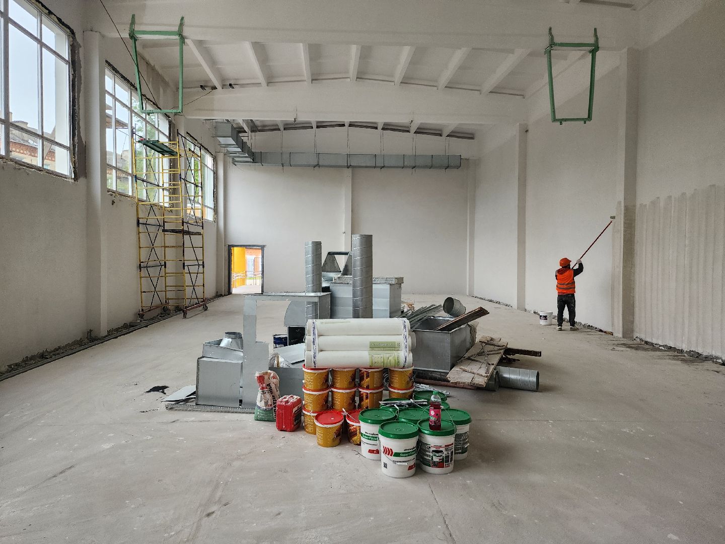 серпухов, улица советская, школа 9, гардероб для учителей, капитальный ремонт школы,