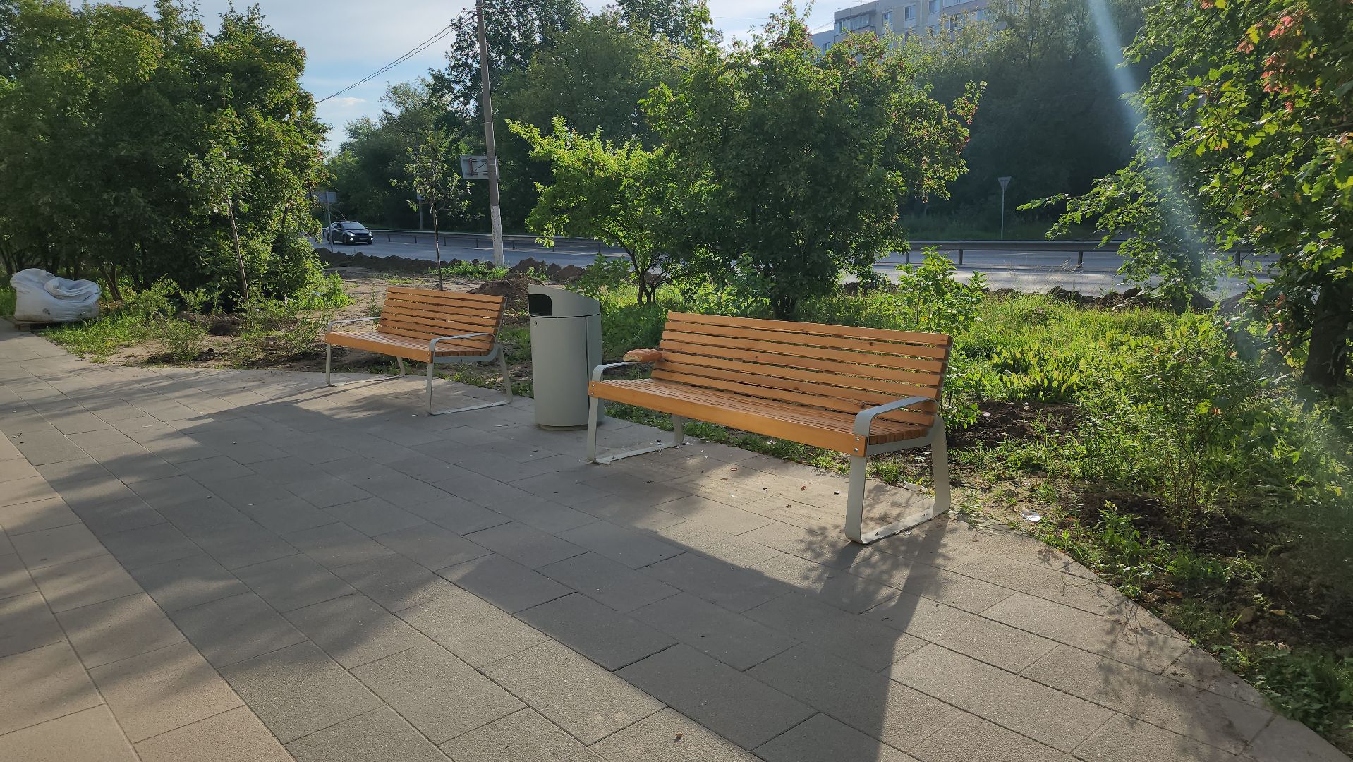 щёлково, сквер вдоль пролетарского проспекта, благоустройство сквера,