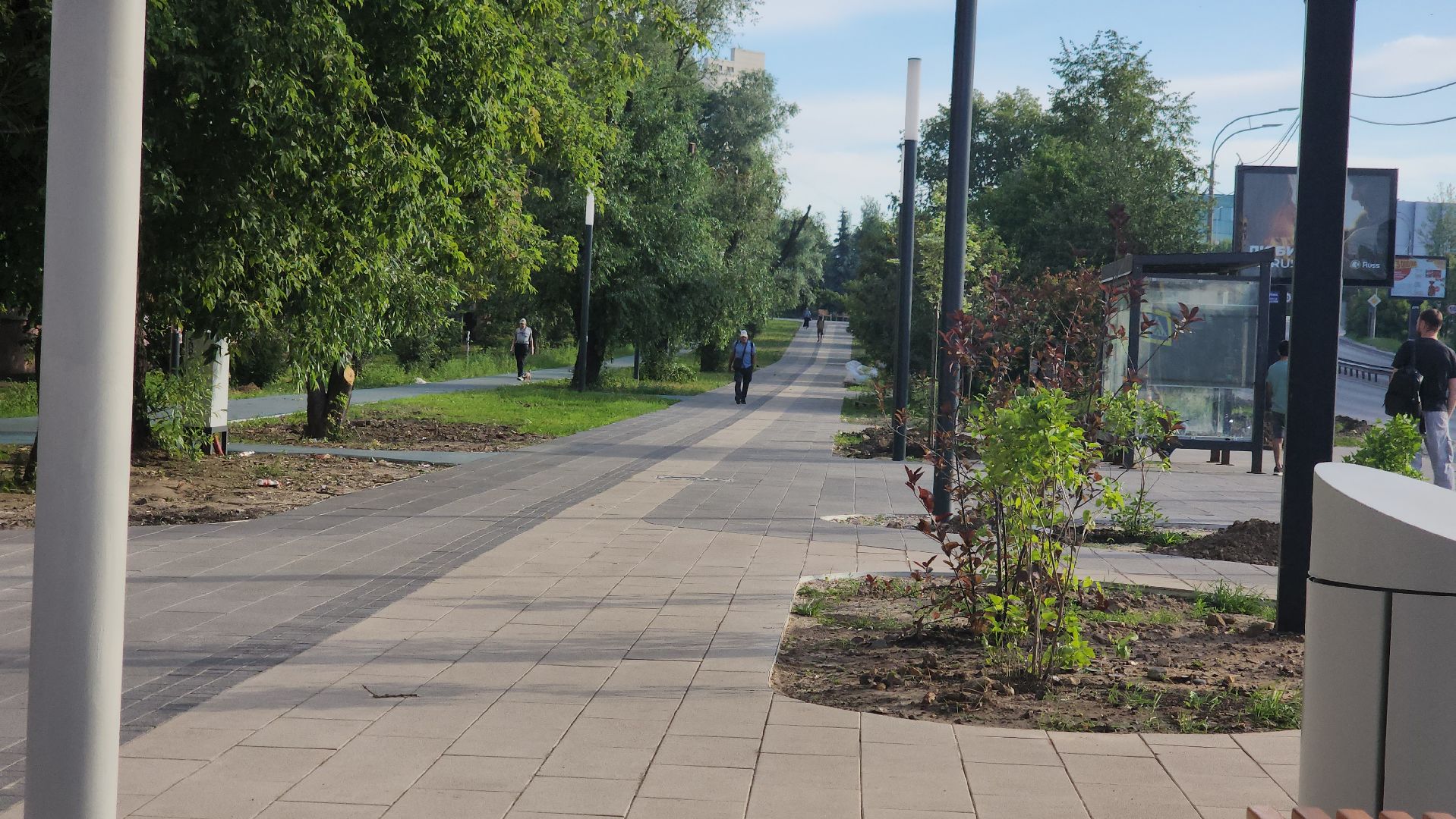 щёлково, сквер вдоль пролетарского проспекта, благоустройство сквера,