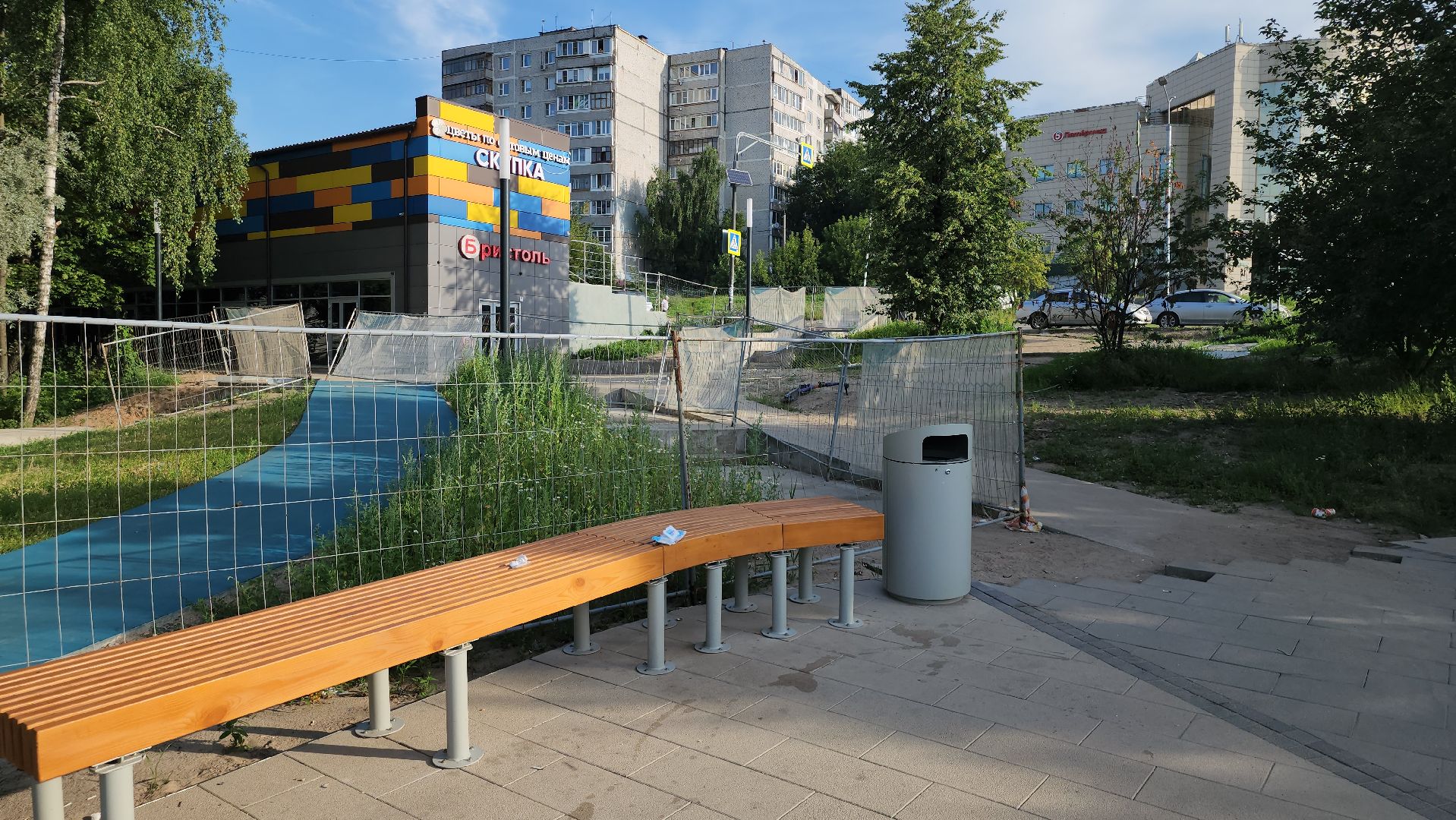 щёлково, сквер вдоль пролетарского проспекта, благоустройство сквера,