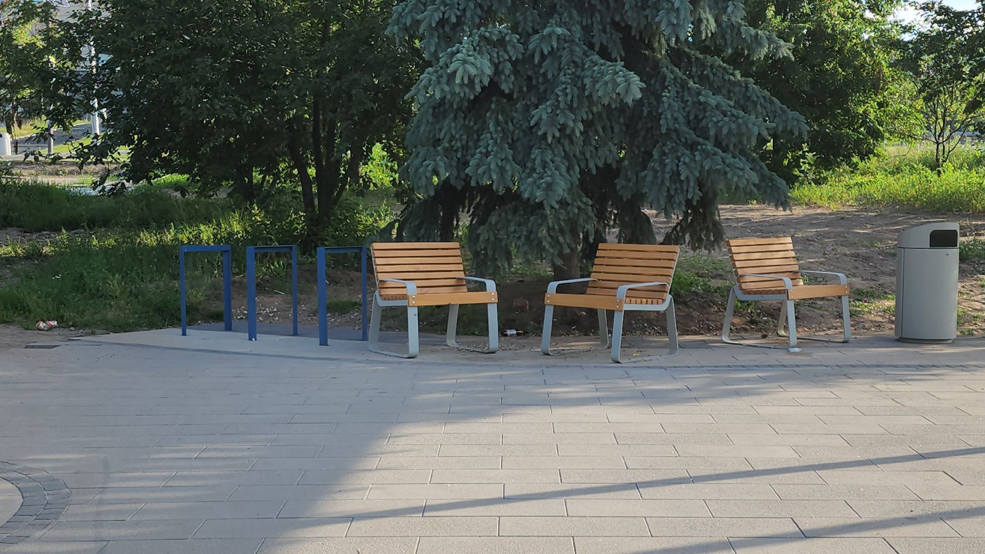 щёлково, сквер вдоль пролетарского проспекта, благоустройство сквера,