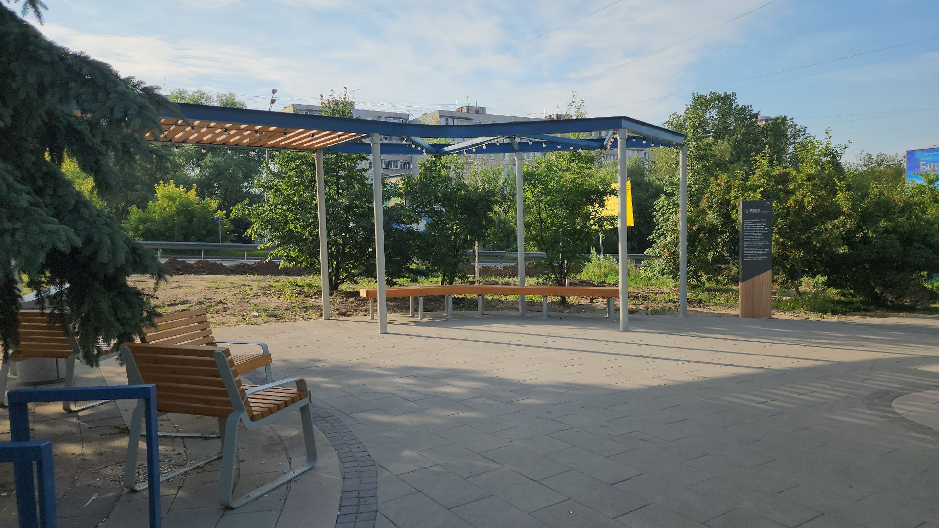 щёлково, сквер вдоль пролетарского проспекта, благоустройство сквера,