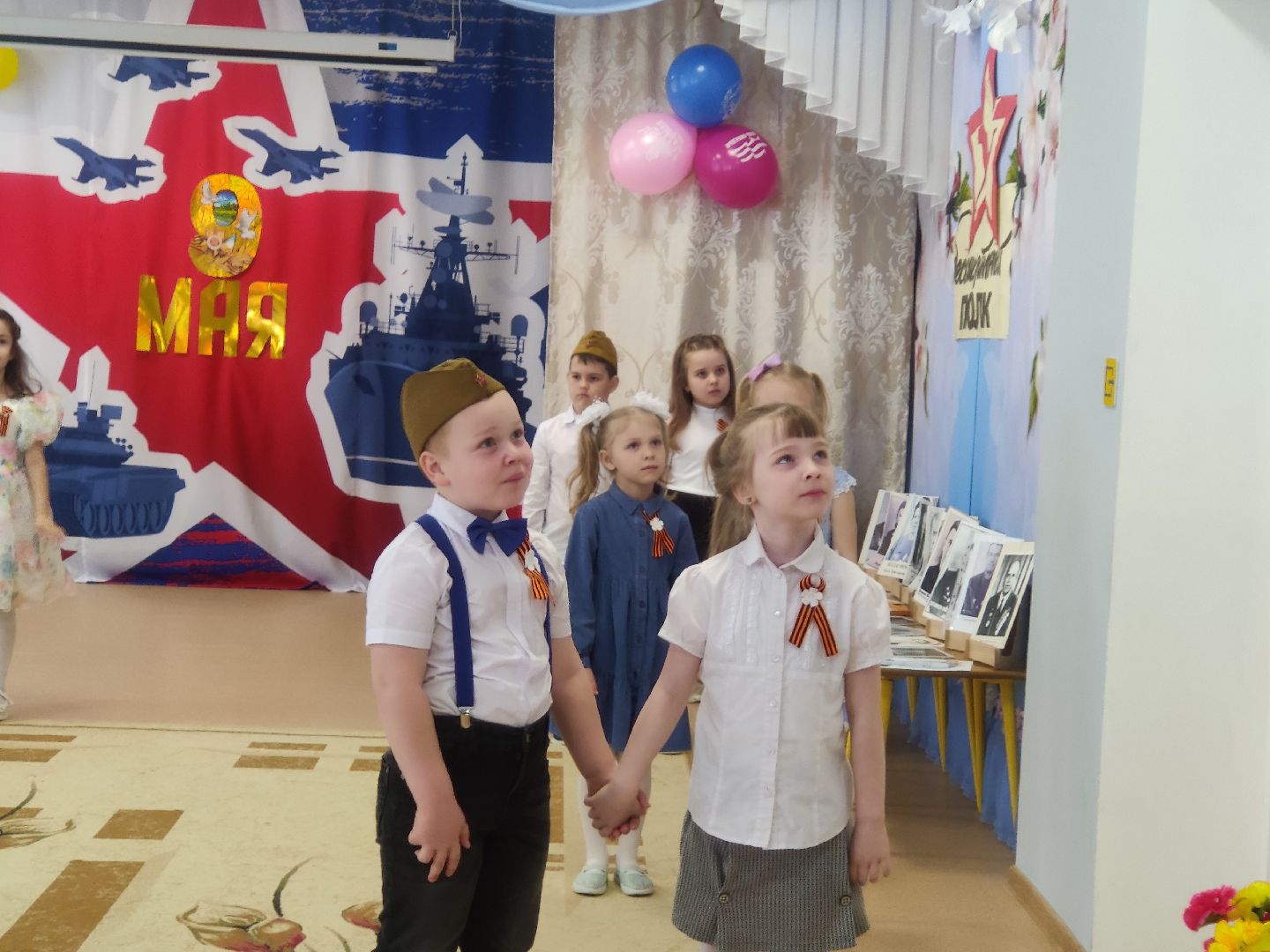 Красноармейск, Пушкинский, детский сад, возложение цветов, День Победы