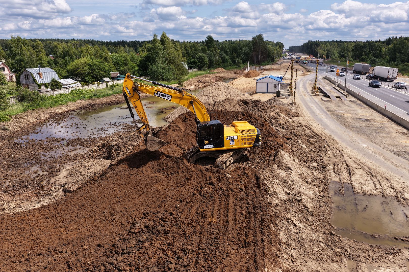 видео с коптера, расширение м-1, дороги подмосковья, реконструкция м-1,