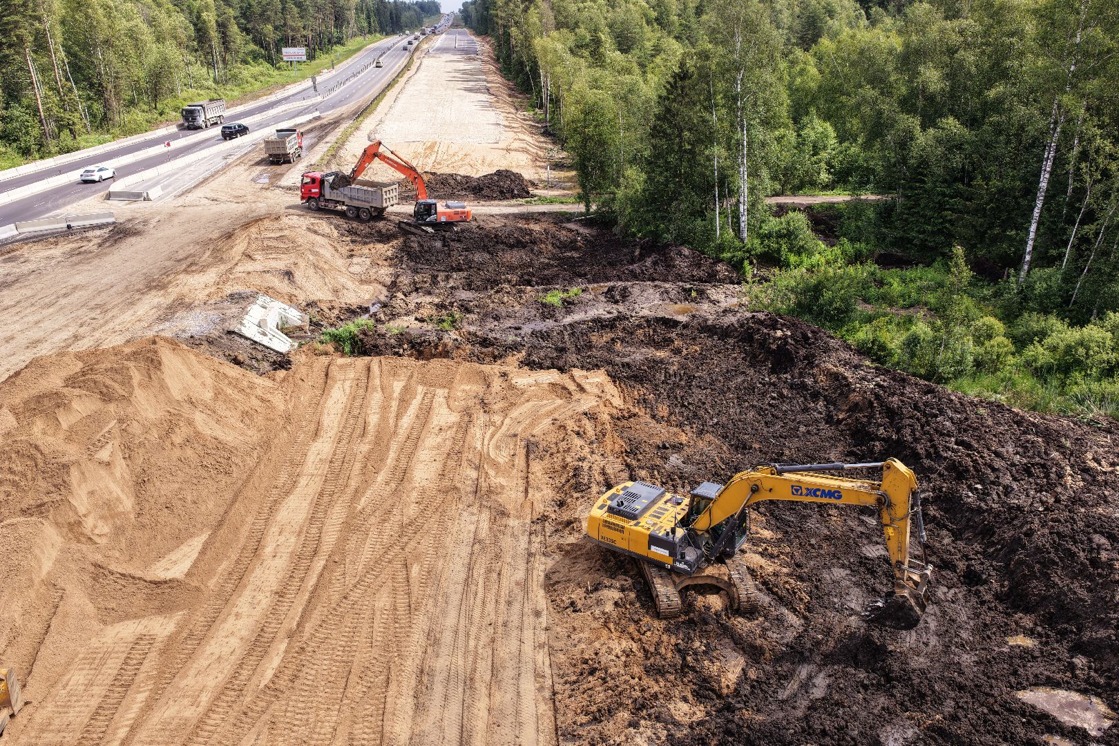 видео с коптера, расширение м-1, дороги подмосковья, реконструкция м-1,