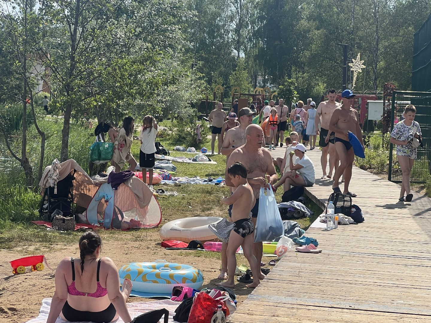 Запрудня, Солнечный берег, талдомскийокруг, пляж, отдых на воде,